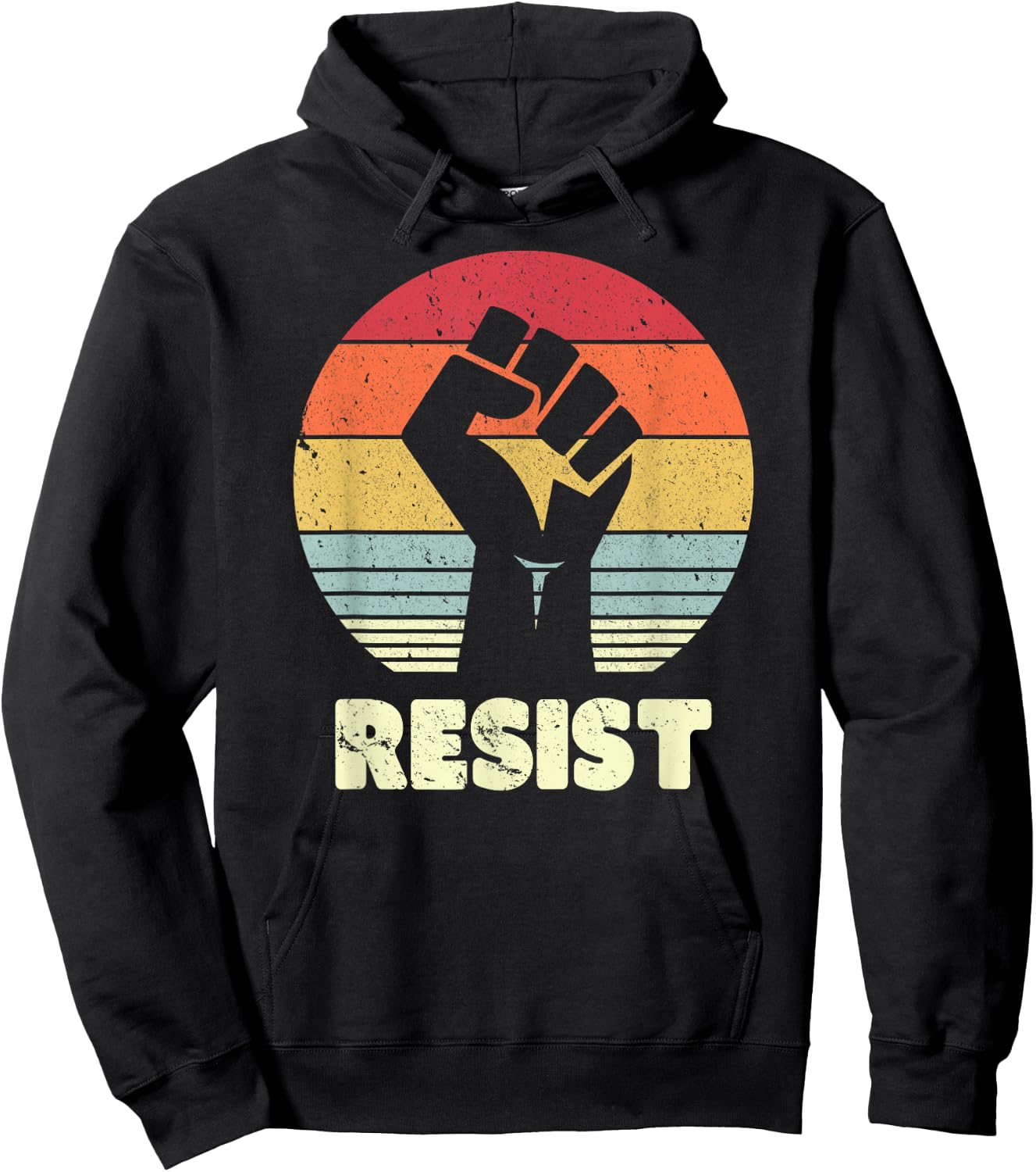 Resist Shirt. Retro, Feminist T Shirt, 70's Vintage Hoodie - Hoodie | Black