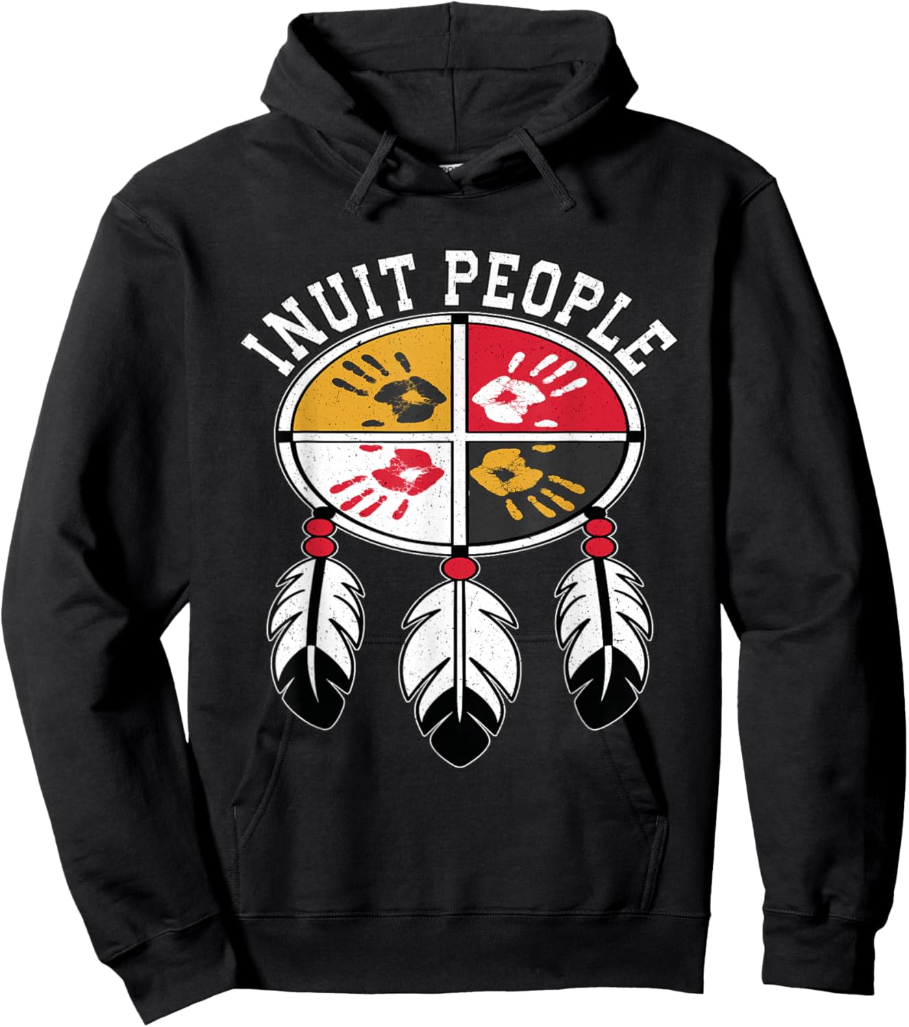 Inuit people Native Indigenous Medicine Wheel Hoodie - Hoodie | Black
