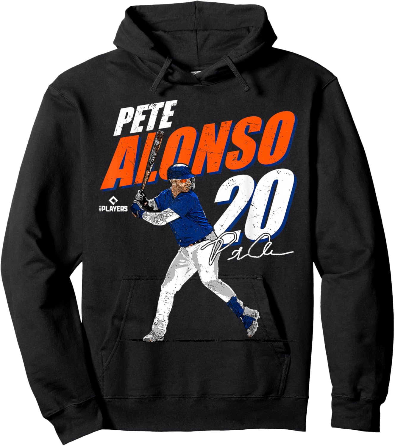 Pete Alonso | New York Baseball MLB Players | MLBPALO3001 Hoodie - Hoodie | Black