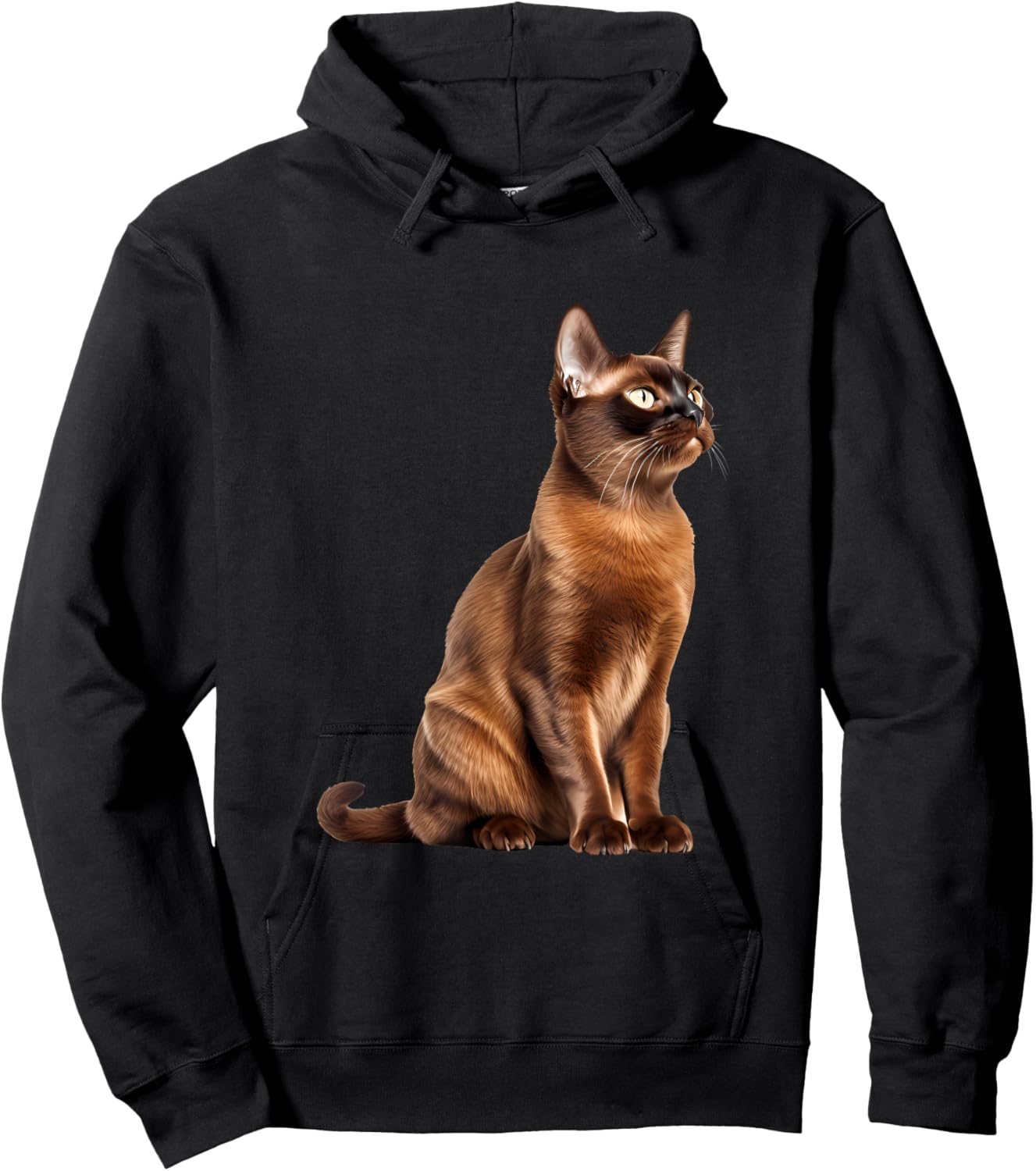 Burmese Cat Portrait Hoodie - Hoodie | Black