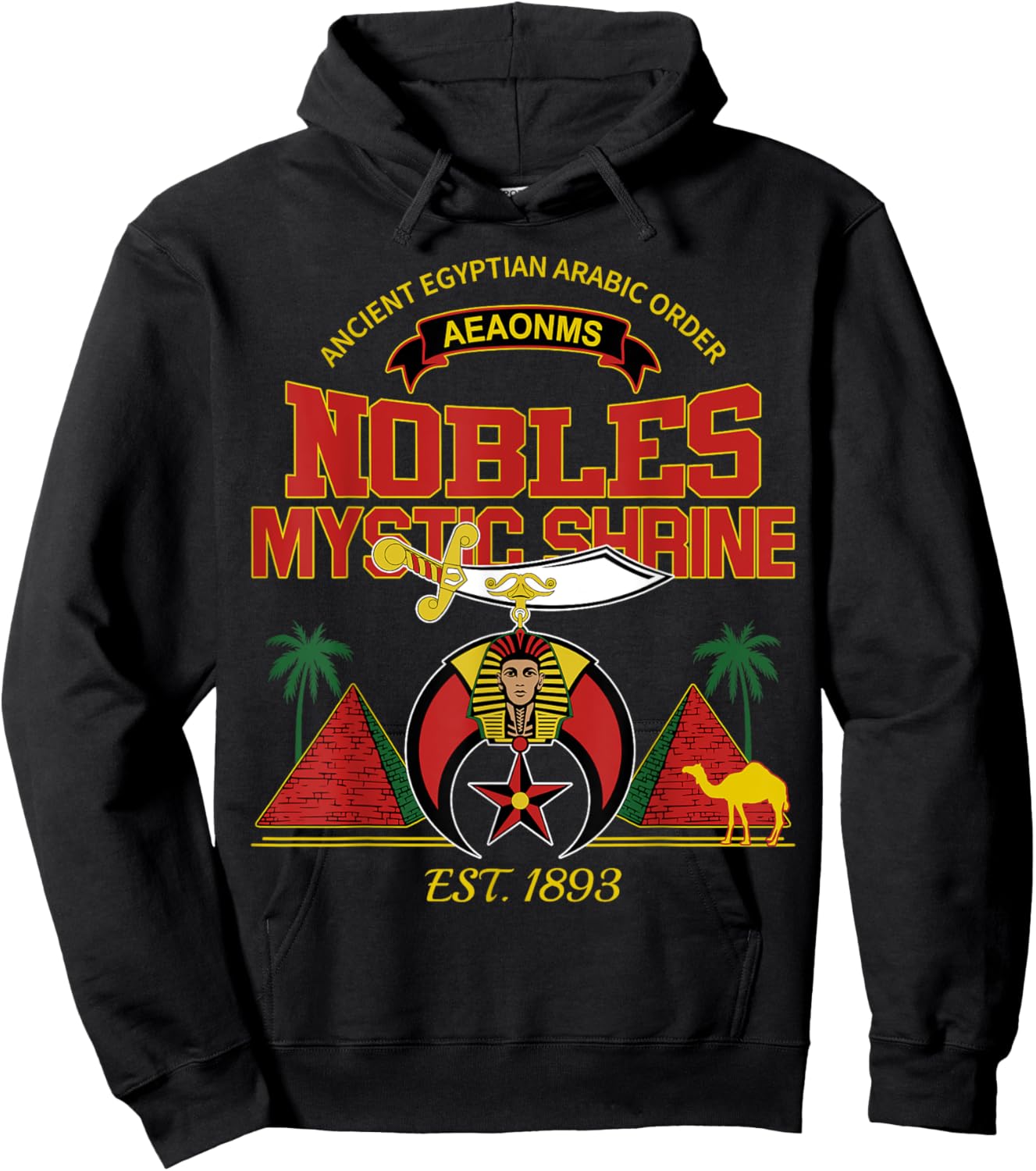 Shriners Nobles Mystic Shrine 1893 Mason AEAONMS Christmas Hoodie - Hoodie | Black