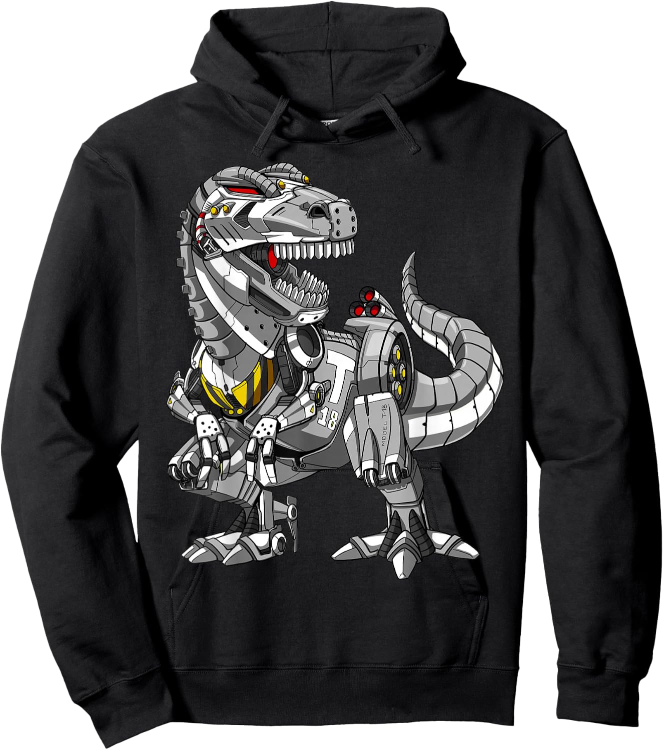 T-Rex Dinosaur Robot Dinosaur Monster Hoodie - Hoodie | Black