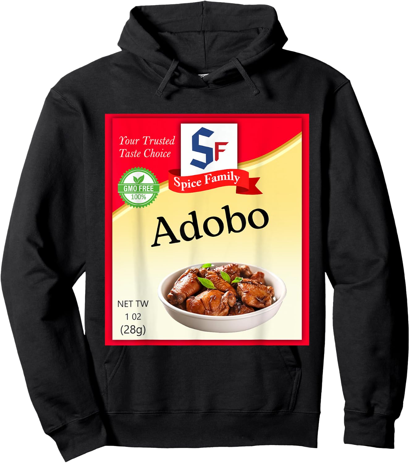 Adobo Seasoning Condiment Costume Holiday Spice Costumes Hoodie - Hoodie | Black