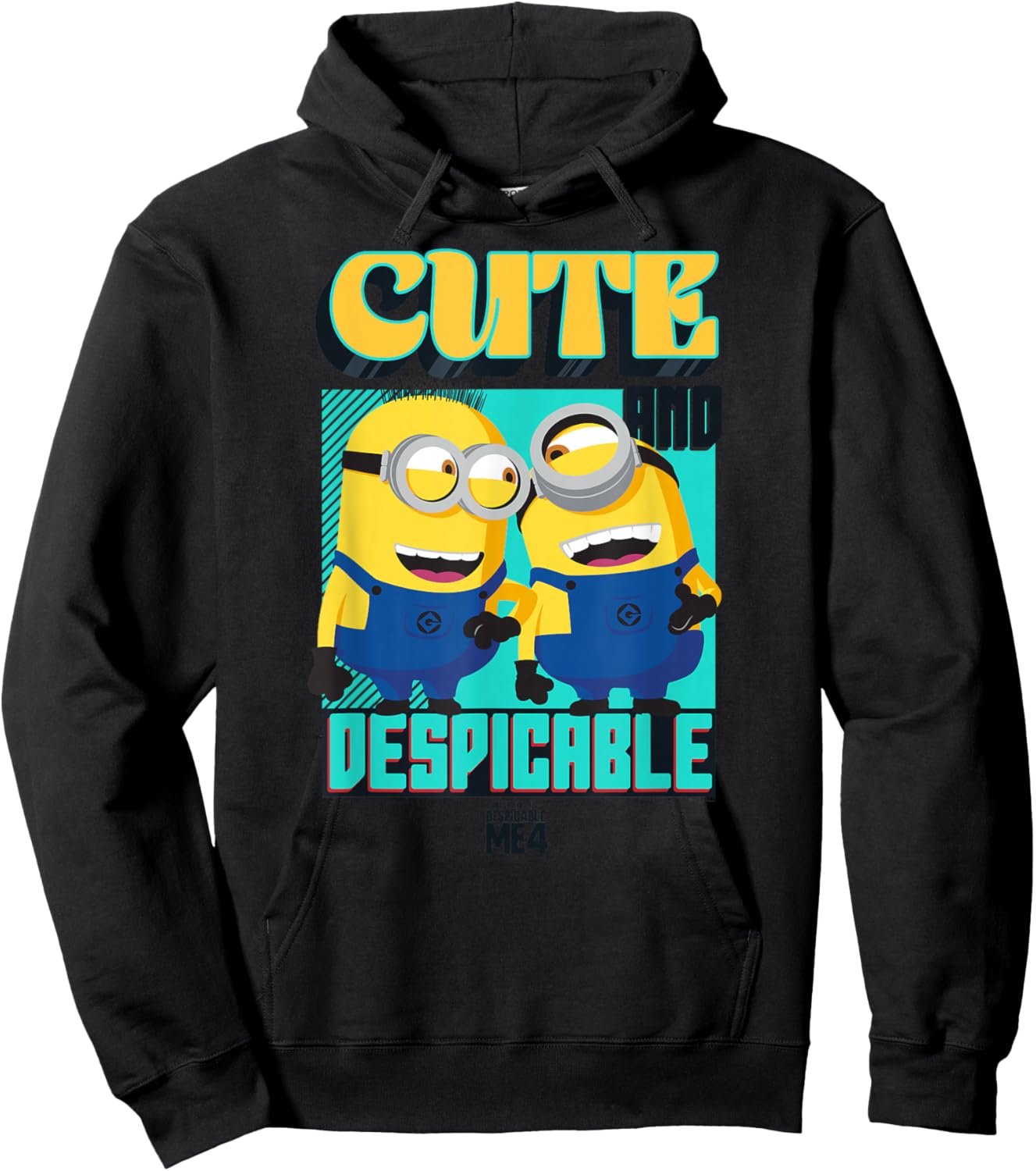 Minions Despicable Me 4 Cute and Despicable Hoodie - Hoodie | Black