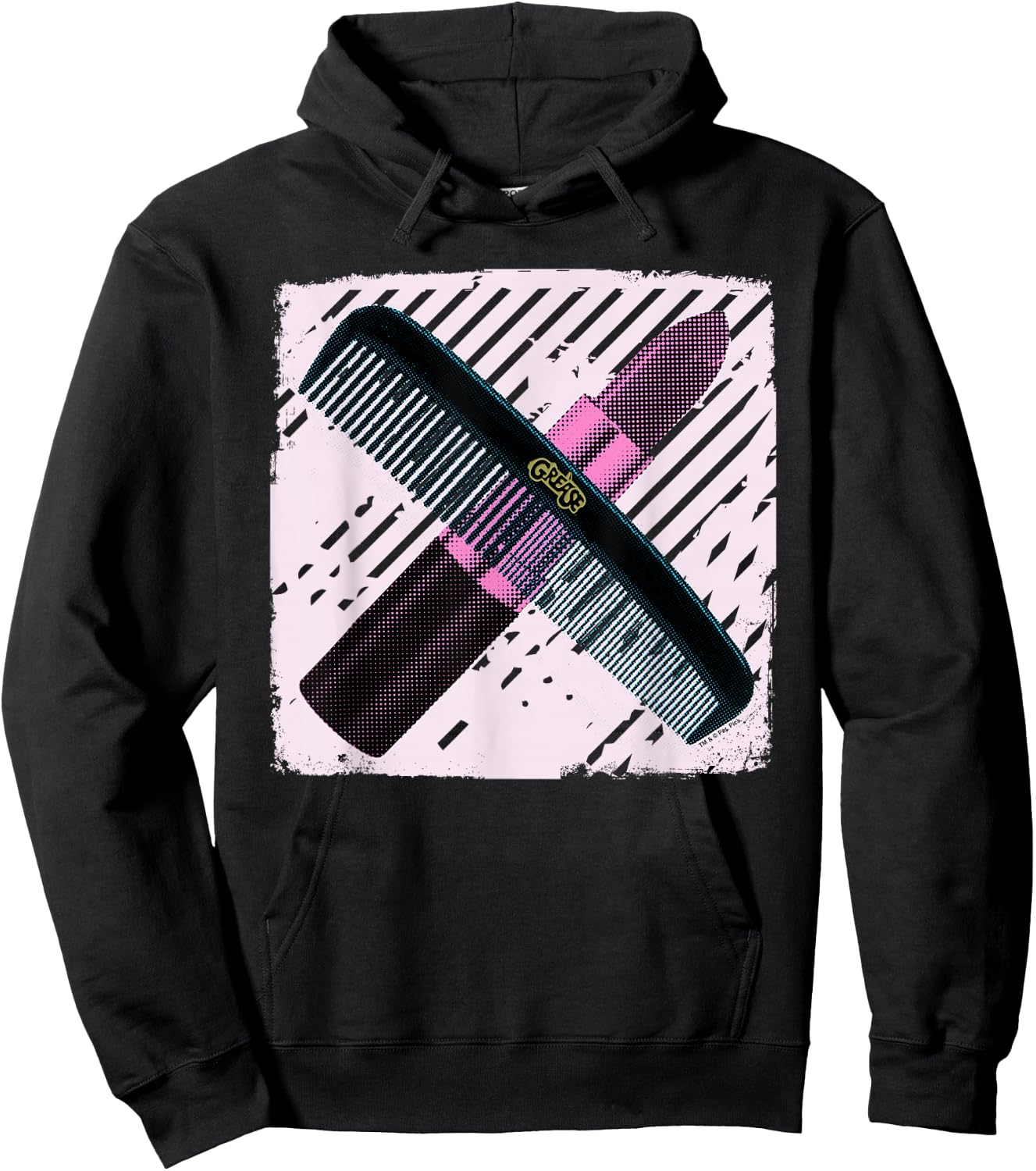 Grease T Birds & Pink Ladies Comb & Lipstick Hoodie - Hoodie | Black