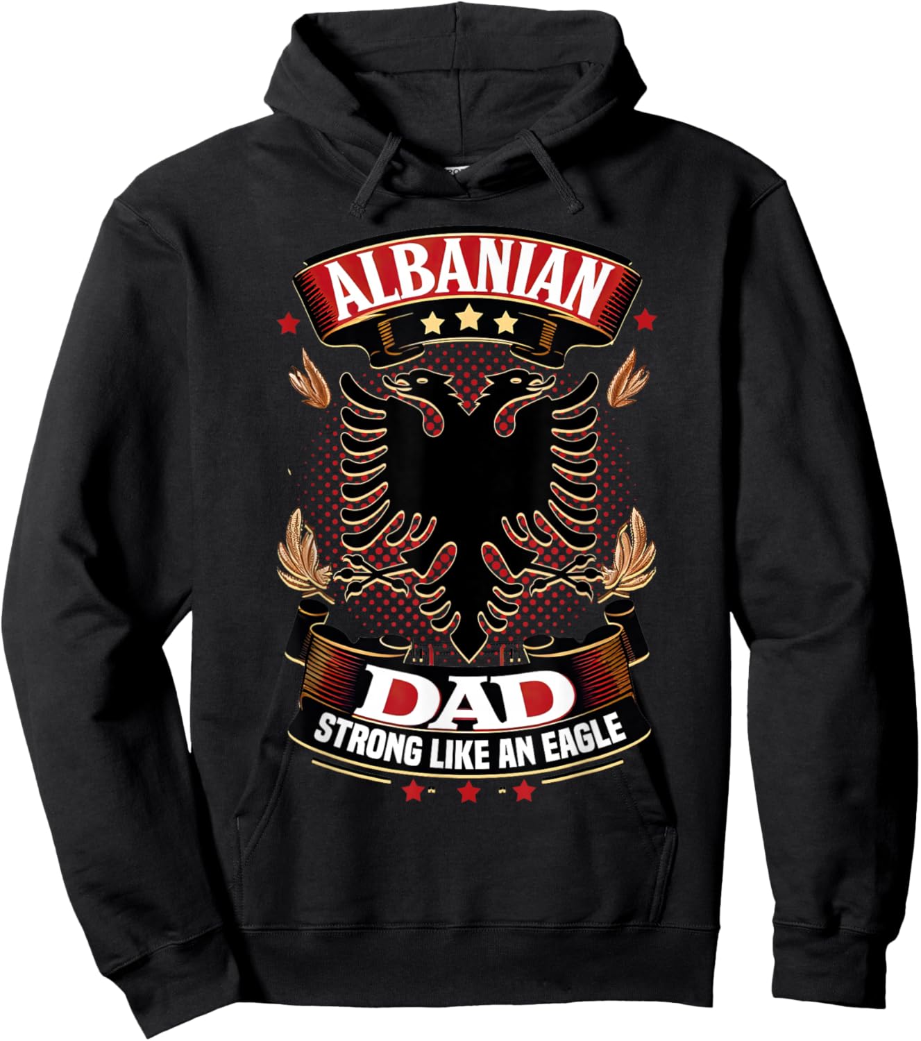 Albanian Father's day Skenderbeg Albania proud Albanian Dad Hoodie - Hoodie | Black