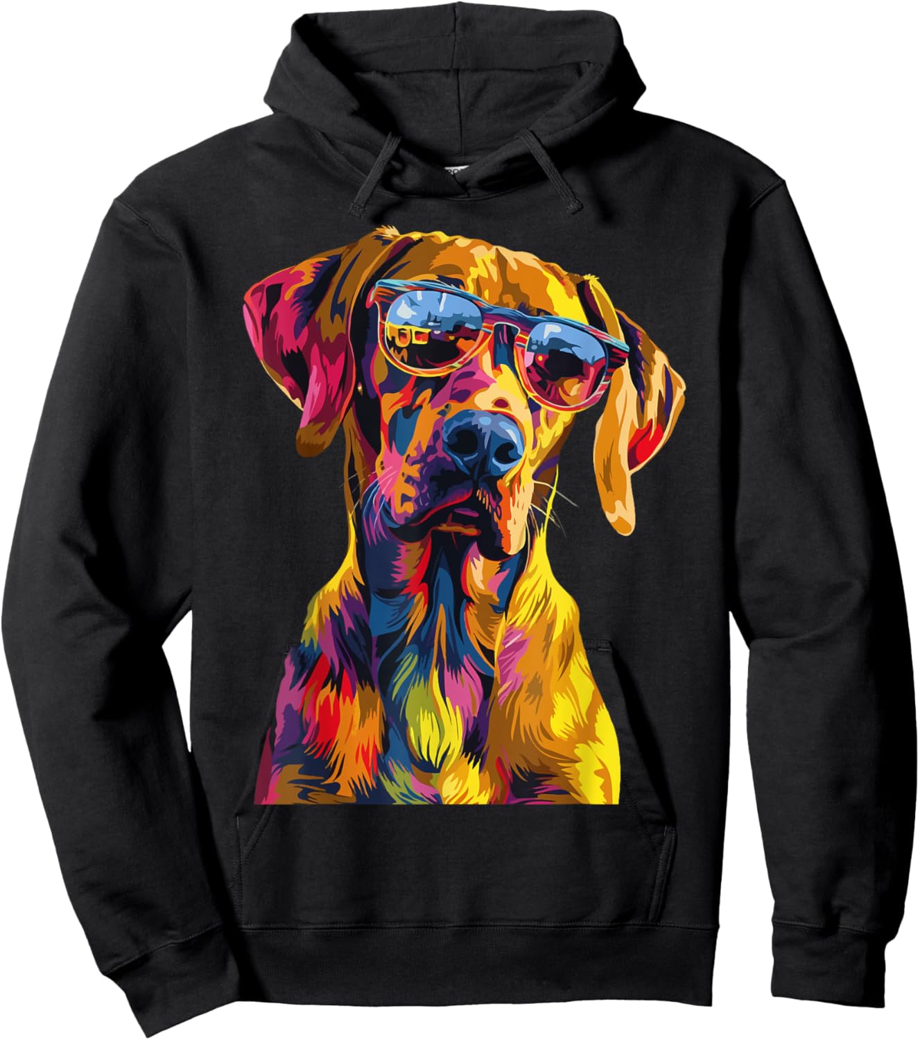 Rhodesian Ridgeback Lovers Pop Art Funny Rhodesian Ridgeback Hoodie - Hoodie | Black