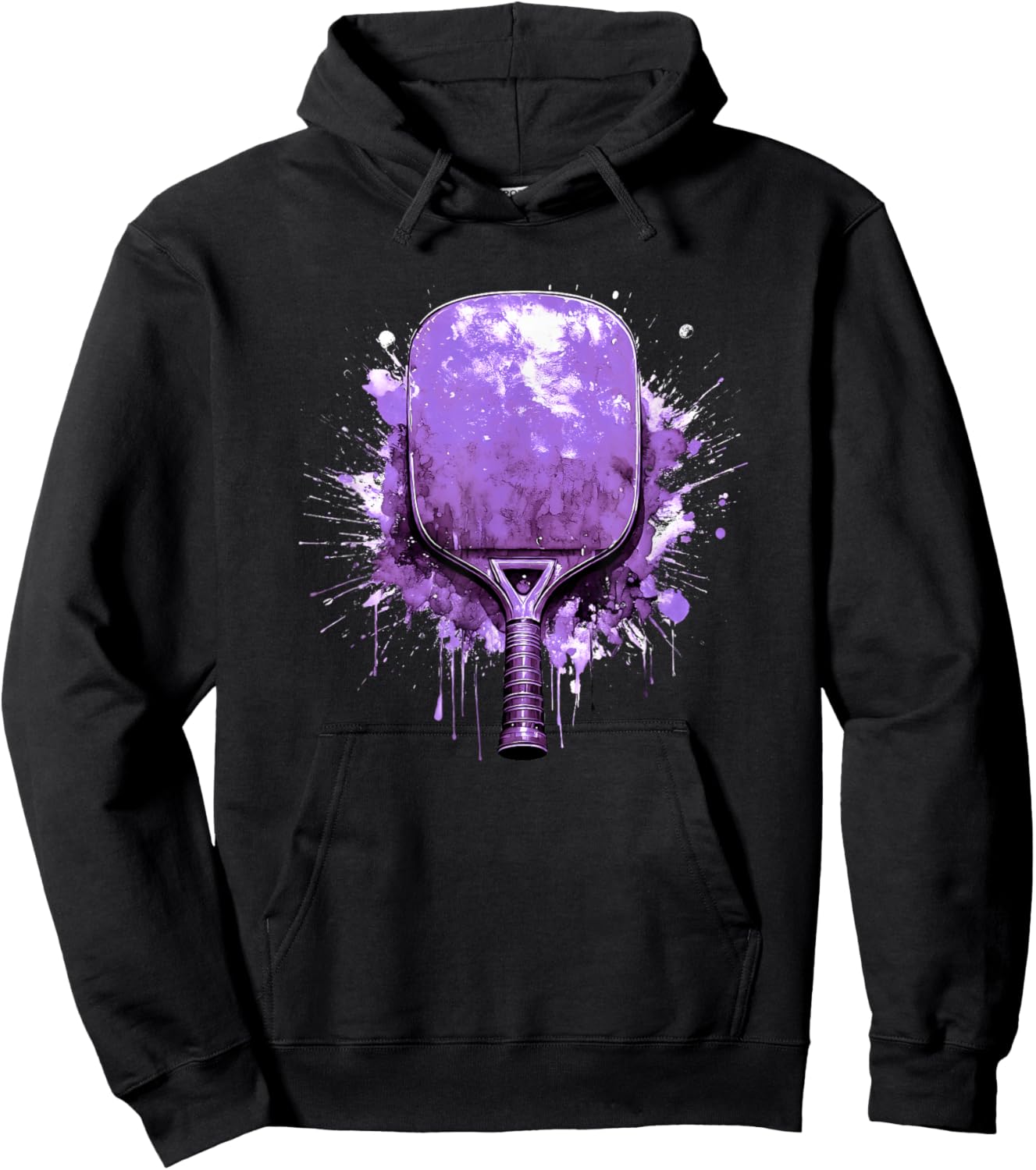 Purple Pickleball Paddle Pickleball Shirt Purple Pickleball Hoodie - Hoodie | Black