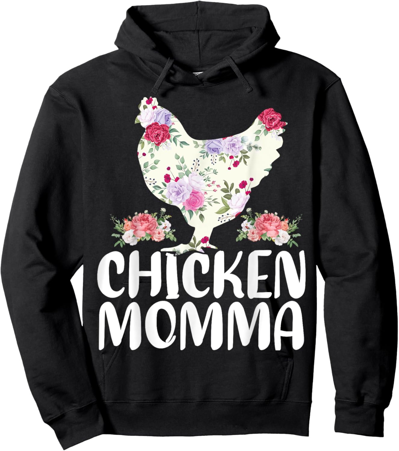 Funny Chicken Momma Shirt Mother's Day Hoodie - Hoodie | Black
