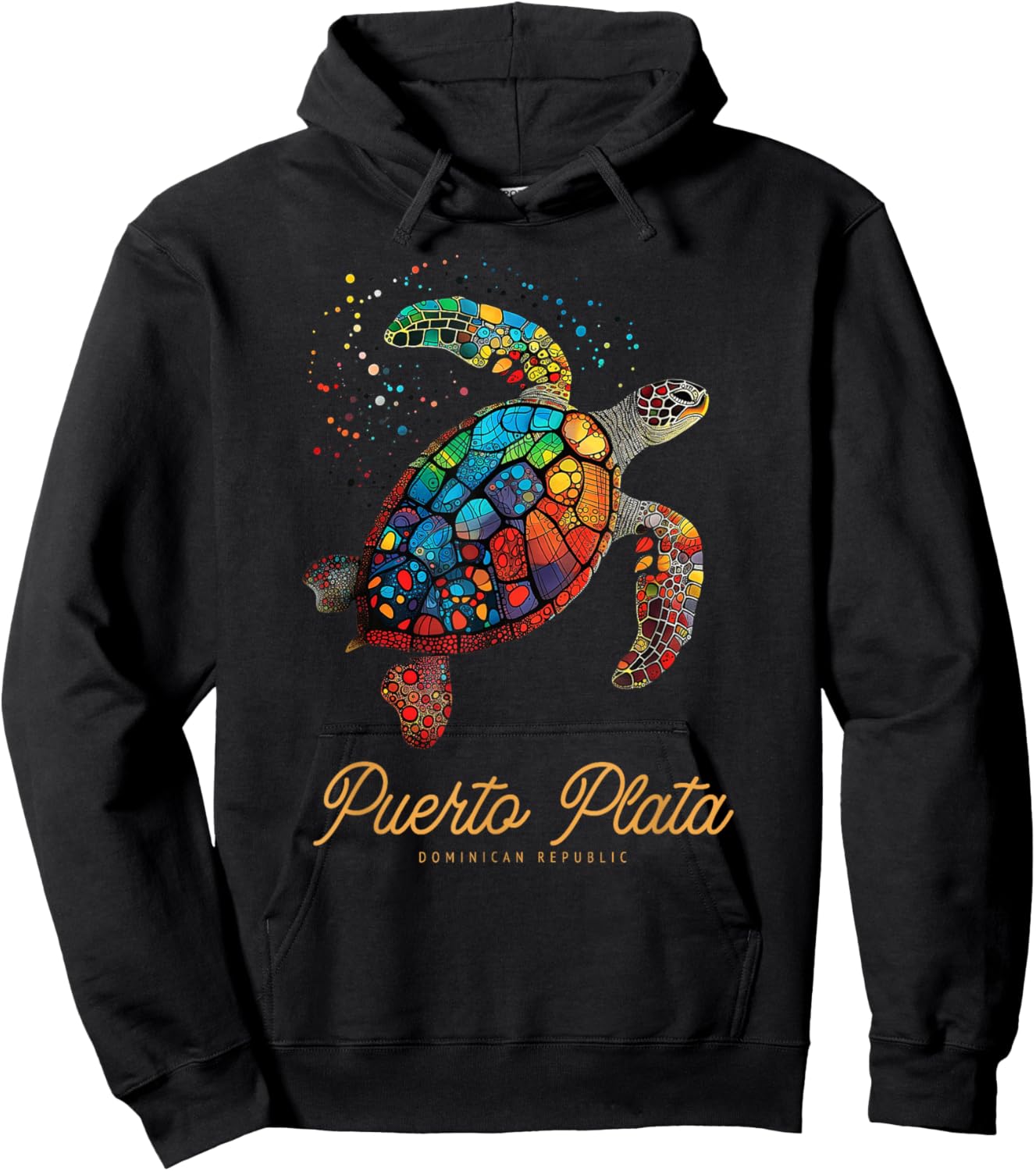 Puerto Plata Dominican Republic Vacation Beach Sea Turtle Hoodie - Hoodie | Black