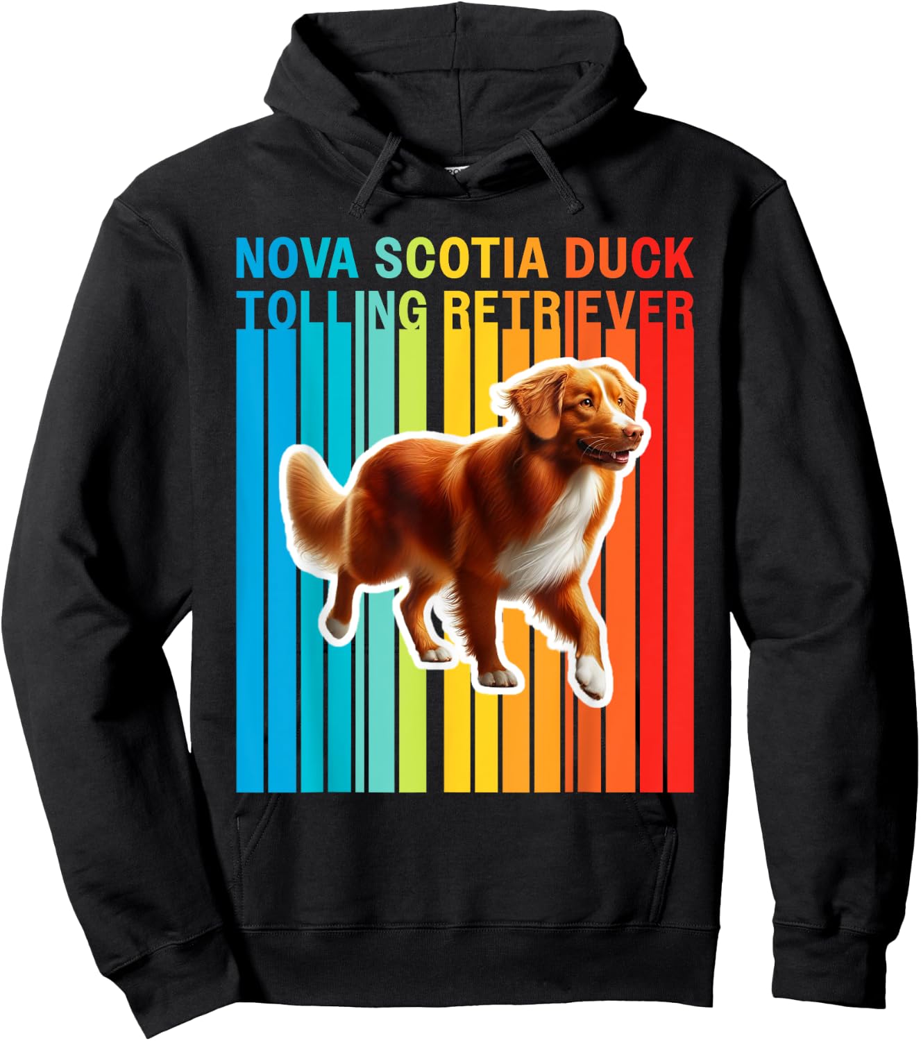 Colorful Nova Scotia Duck Tolling Retriever Hoodie - Hoodie | Black