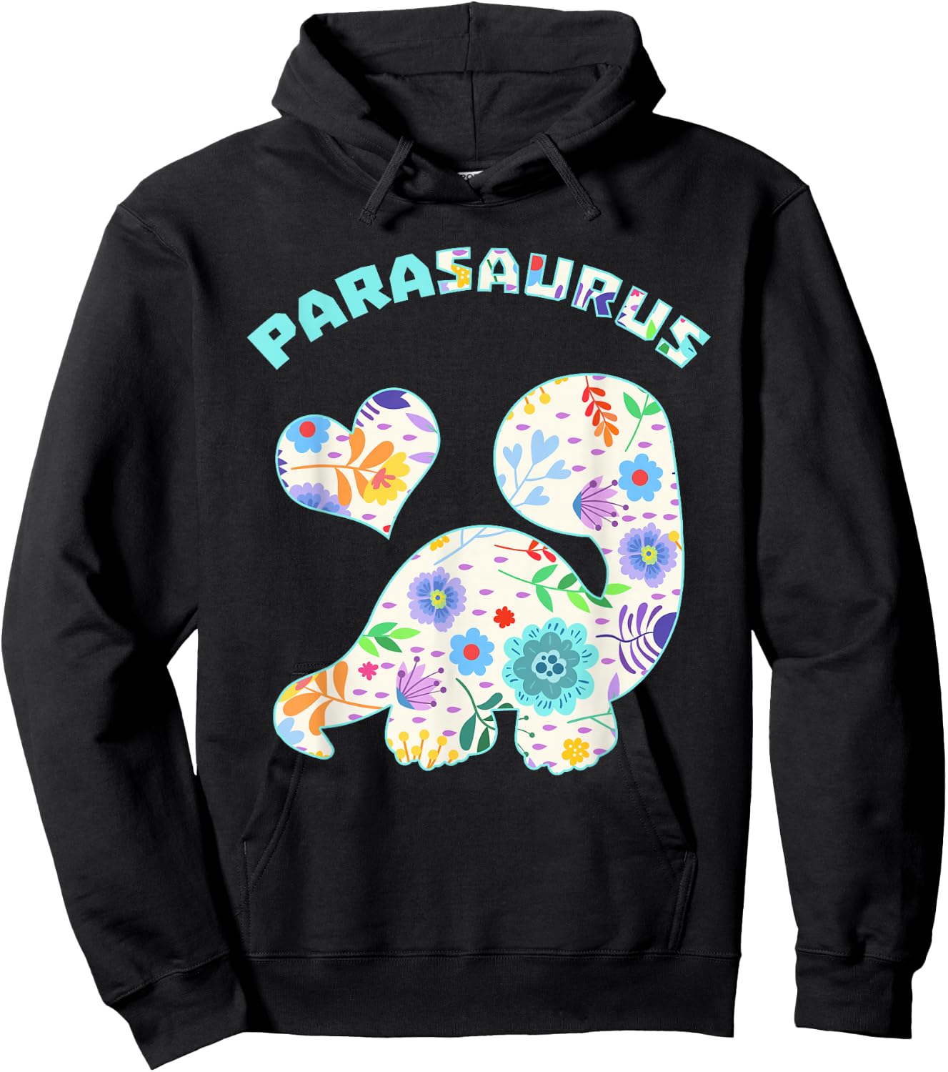 Parasaurus Paraprofessional Paraeducator Dinosaur Lover Small Hoodie - Hoodie | Black