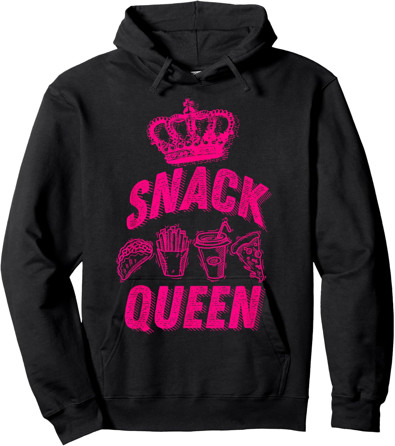 Snack Queen Shirt | Cool I Love Midnight Snack Boy Girl Gift Hoodie - Hoodie | Black