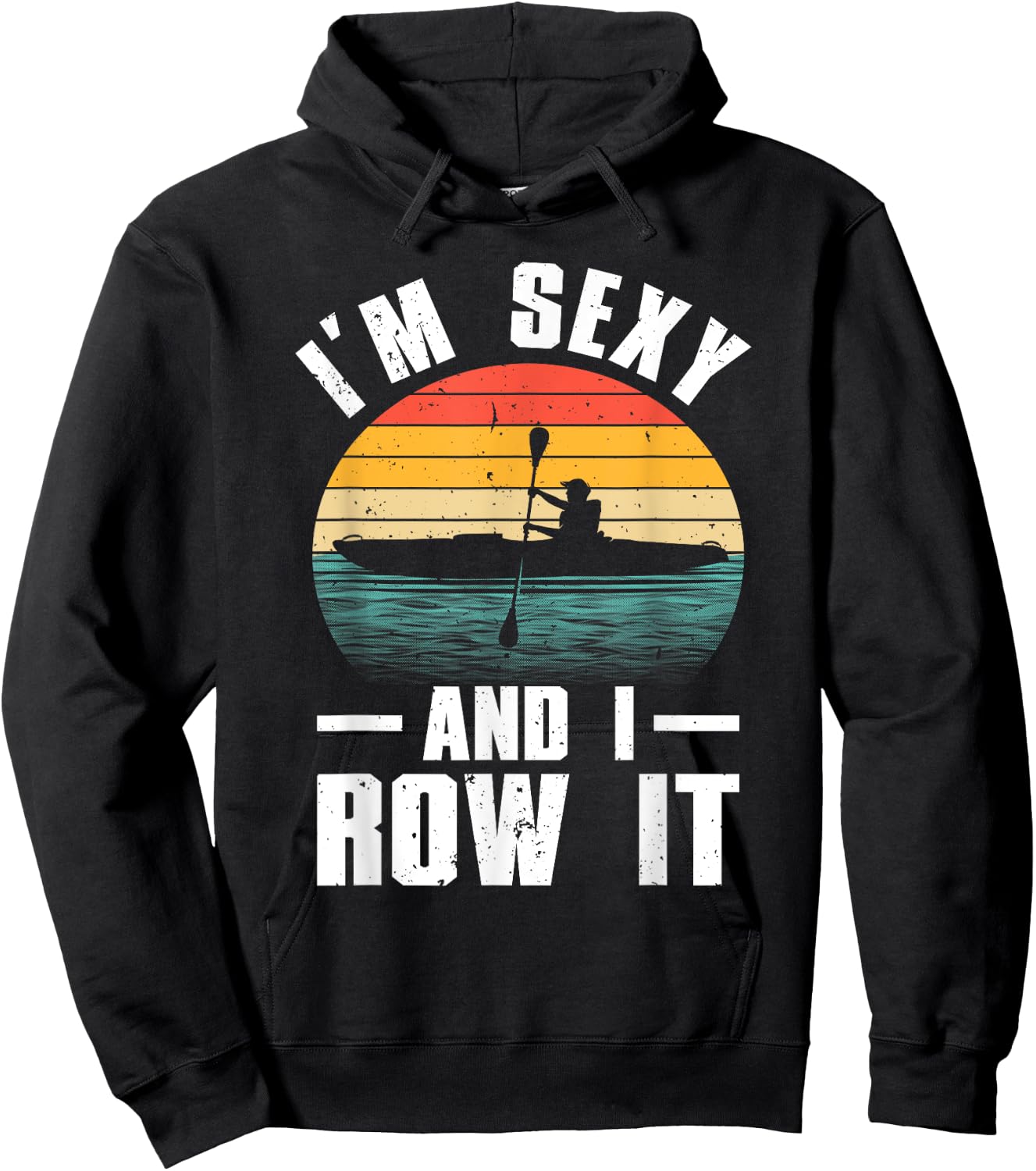 Cool Kayak Art Women Kayaker Rowing Boating Kayaking Hoodie - Hoodie | Black