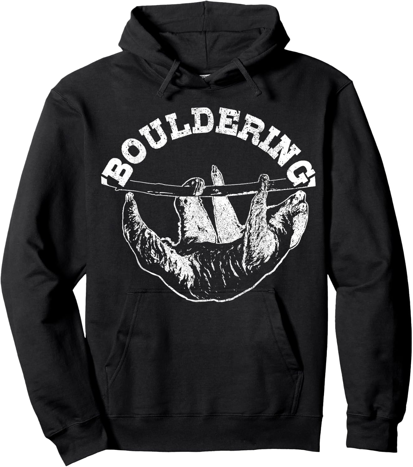 Bouldering Sloth Funny Climbing Climber Boulderer Gift Hoodie - Hoodie | Black
