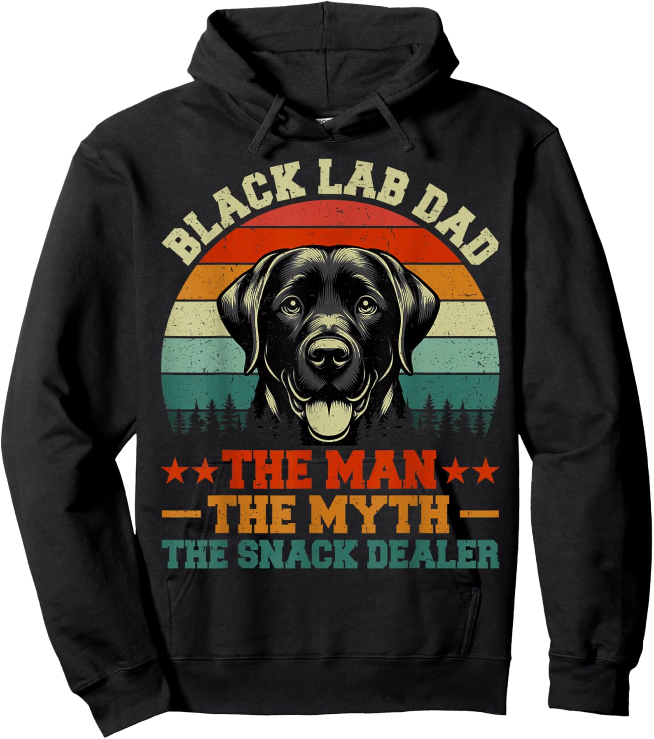 Black Labrador Retriever Dad Black Lab Dad Hoodie - Hoodie | Black