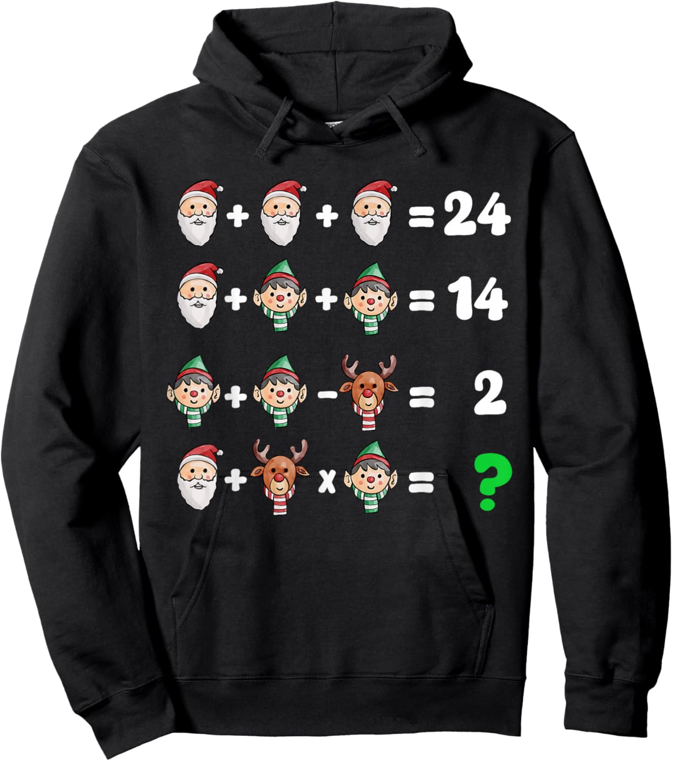 Order of Operations Quiz Christmas Math Teacher Xmas Math Hoodie - Hoodie | Black