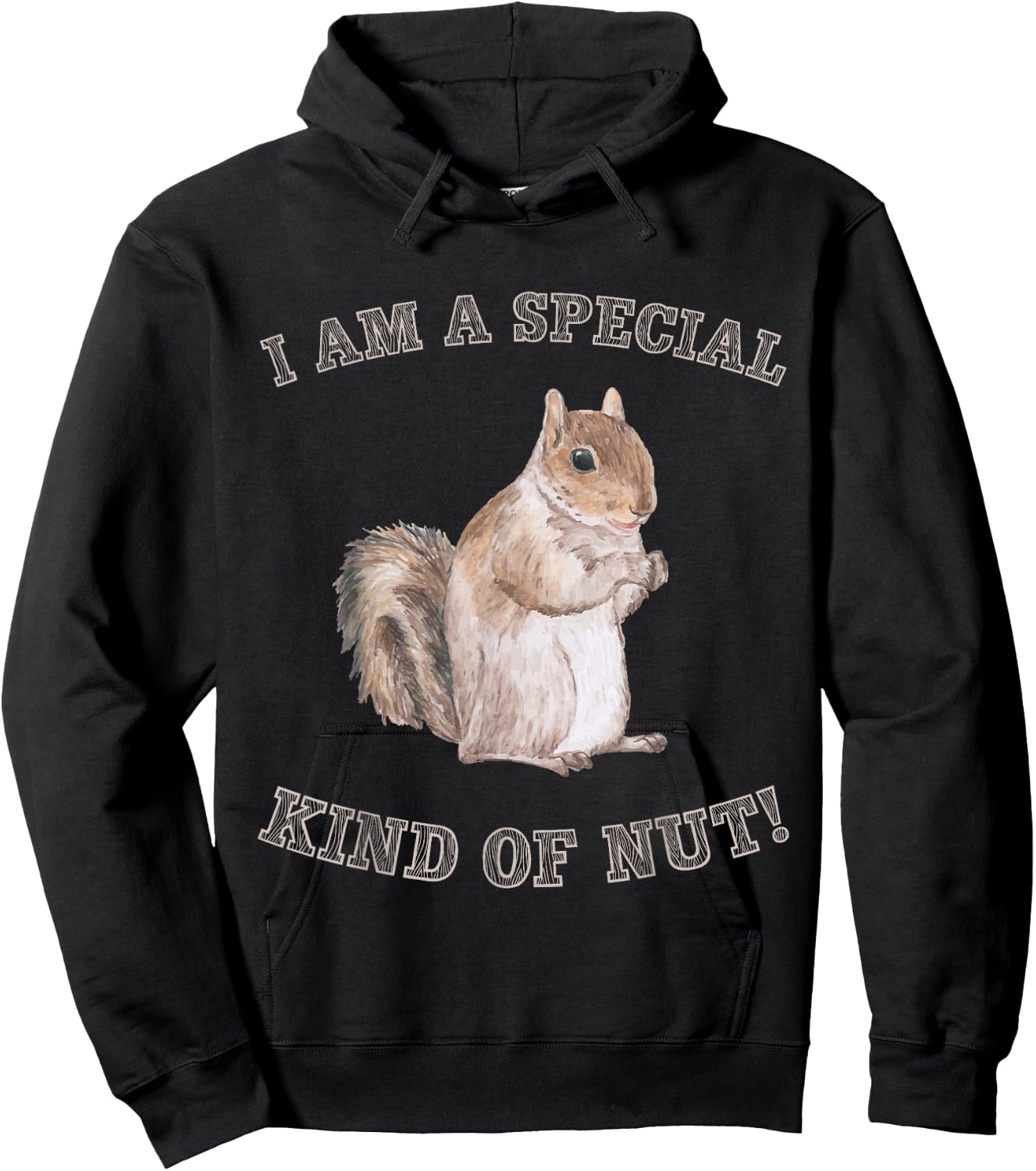 I'm a Special Kind of Nut Forest Animal Funny Squirrel Hoodie - Hoodie | Black