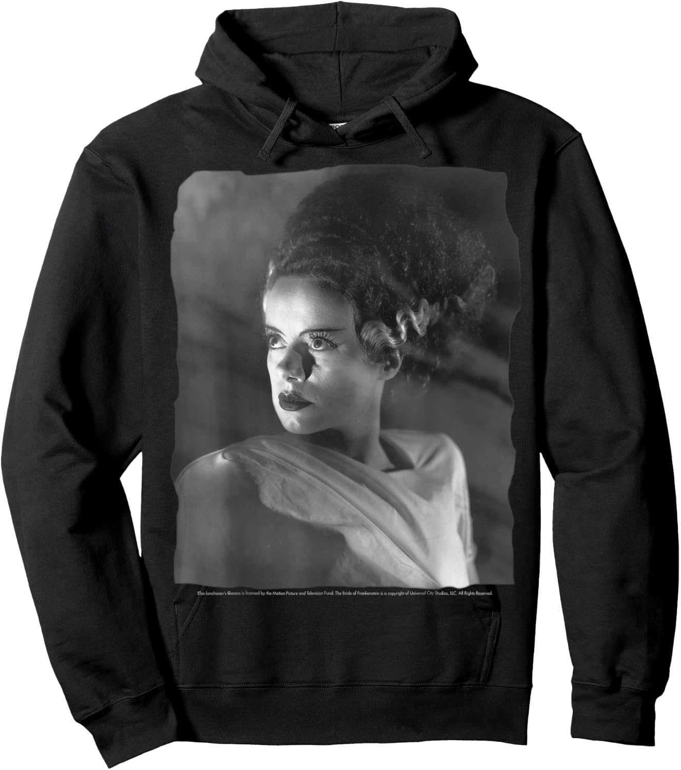 Universal Monsters Bride Of Frankenstein Classic Portrait Hoodie - Hoodie | Black