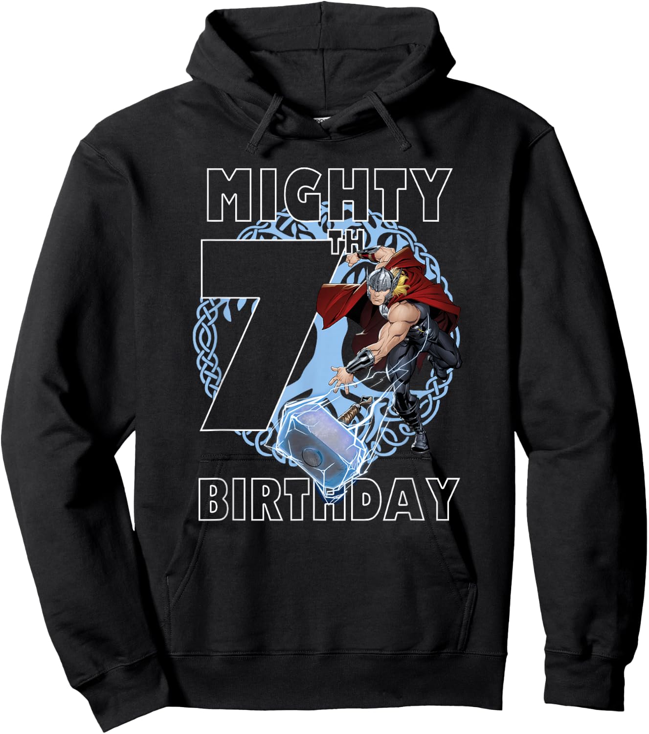 Marvel Thor Mighty 7th Birthday Hoodie - Hoodie | Black