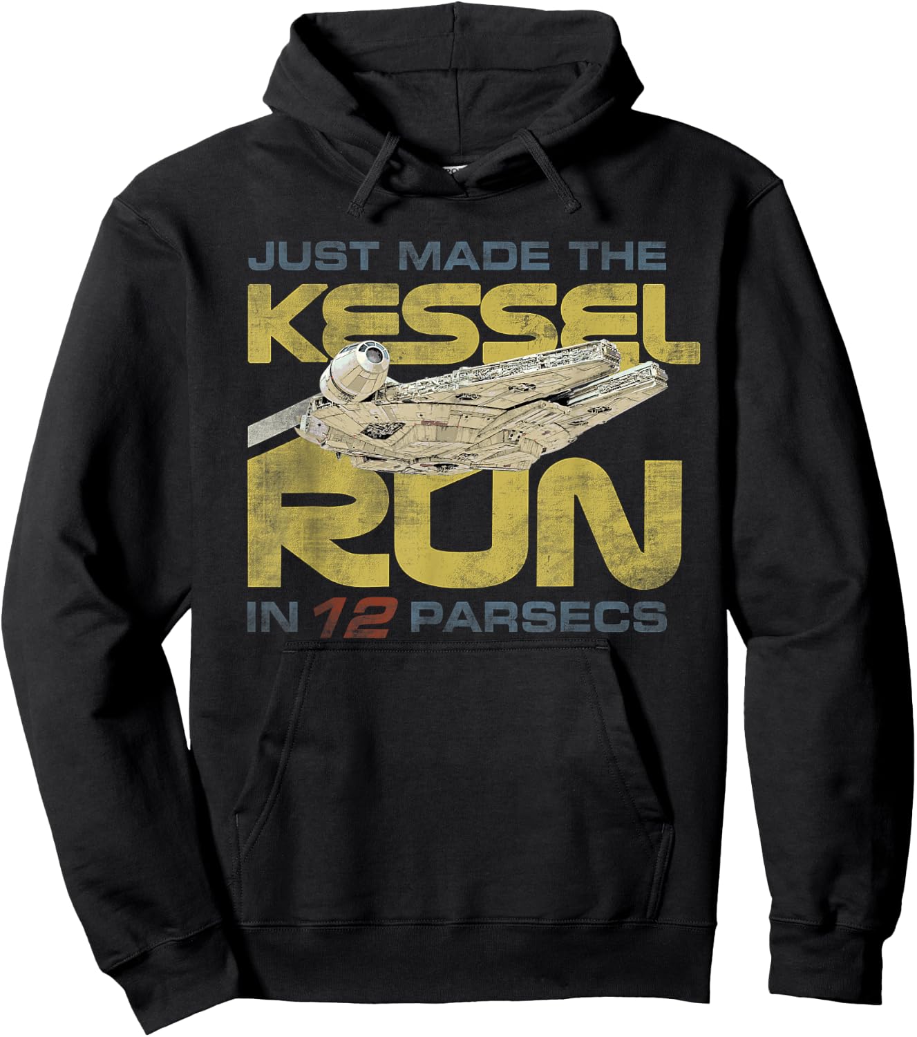 Star Wars Millennium Falcon Kessel Run 12 Parsecs Hoodie - Hoodie | Black