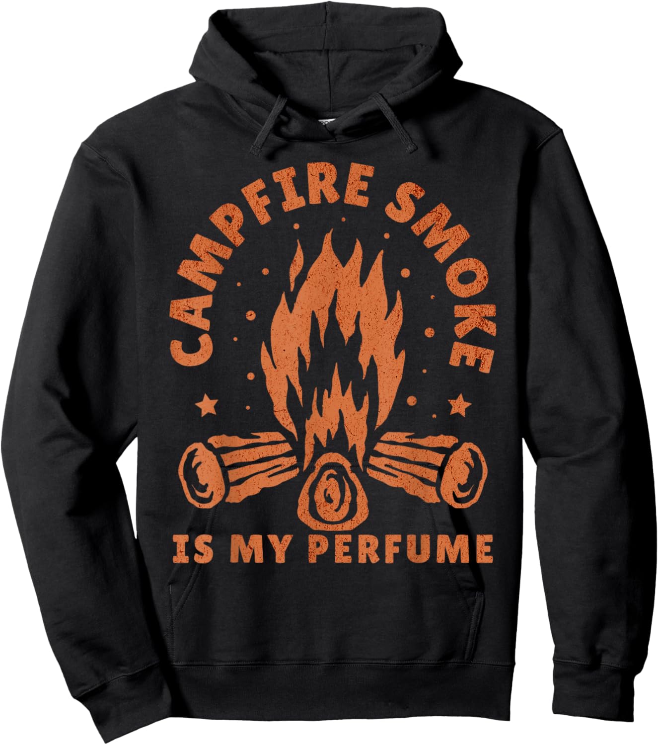 Campfire Smoke Is My Perfume Funny Camping Bushcraft Camper Hoodie - Hoodie | Black