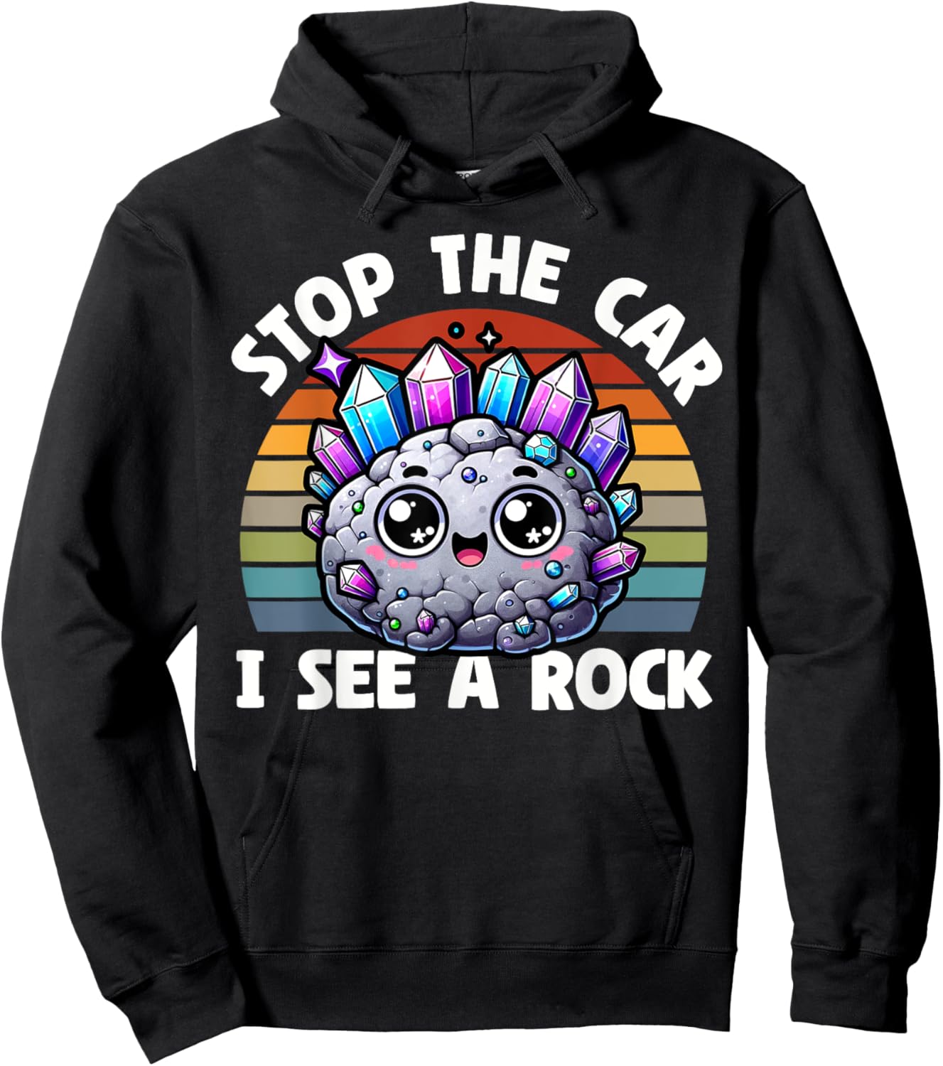 I See A Rock Geology Fun For Kids Science Product Hoodie - Hoodie | Black