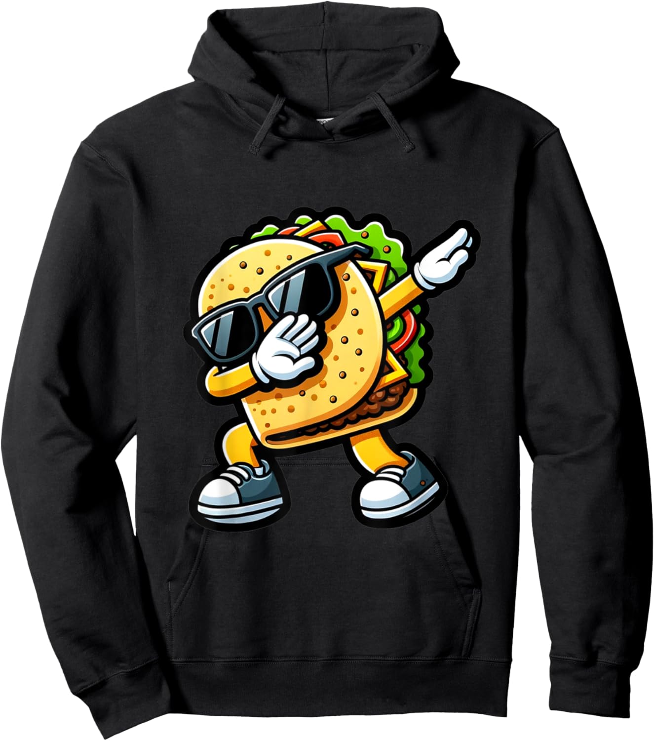 Mexican Food Dabbing Taco Hoodie - Hoodie | Black
