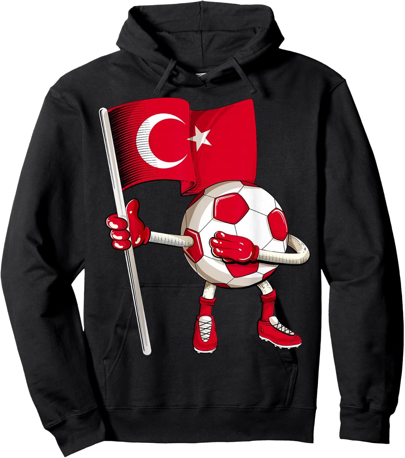 Turkey Soccer Jersey Turkish Flag Football Dab Funny Hoodie - Hoodie | Black