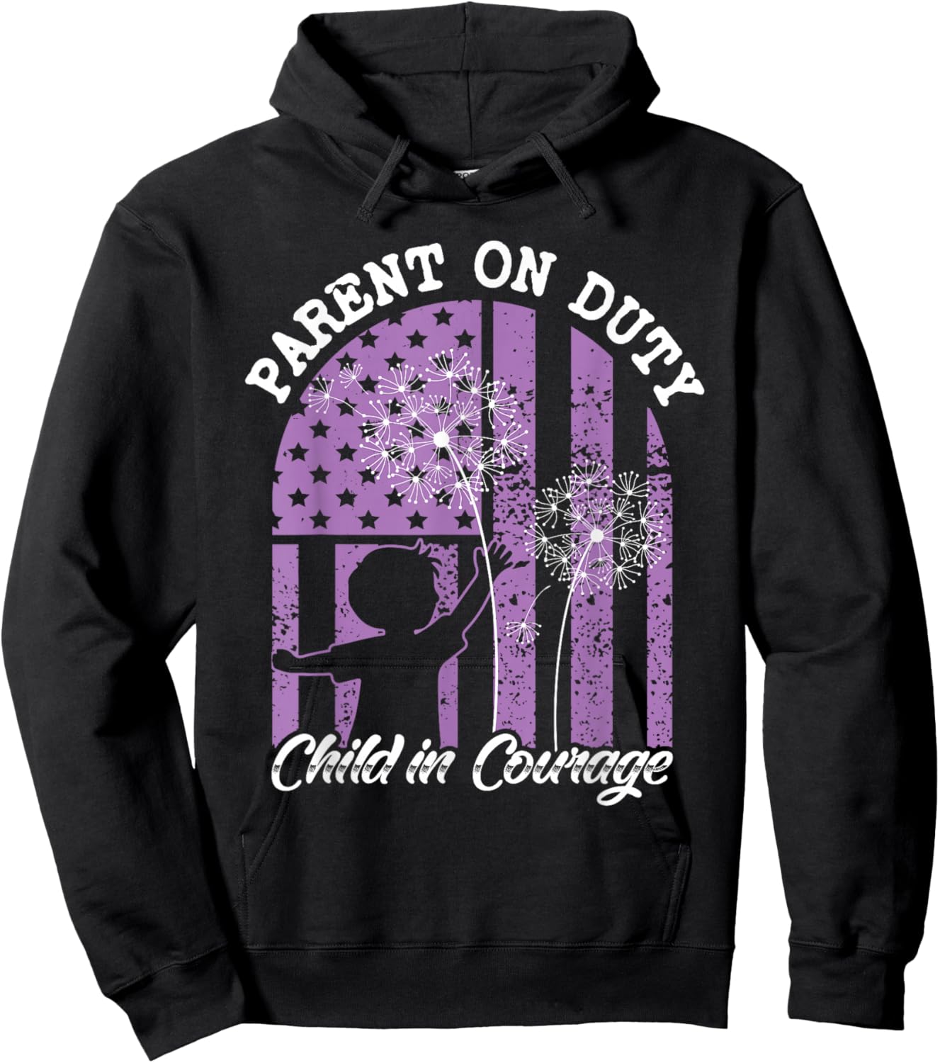 US Flag Military Appreciation Month of the Military Child Hoodie - Hoodie | Black
