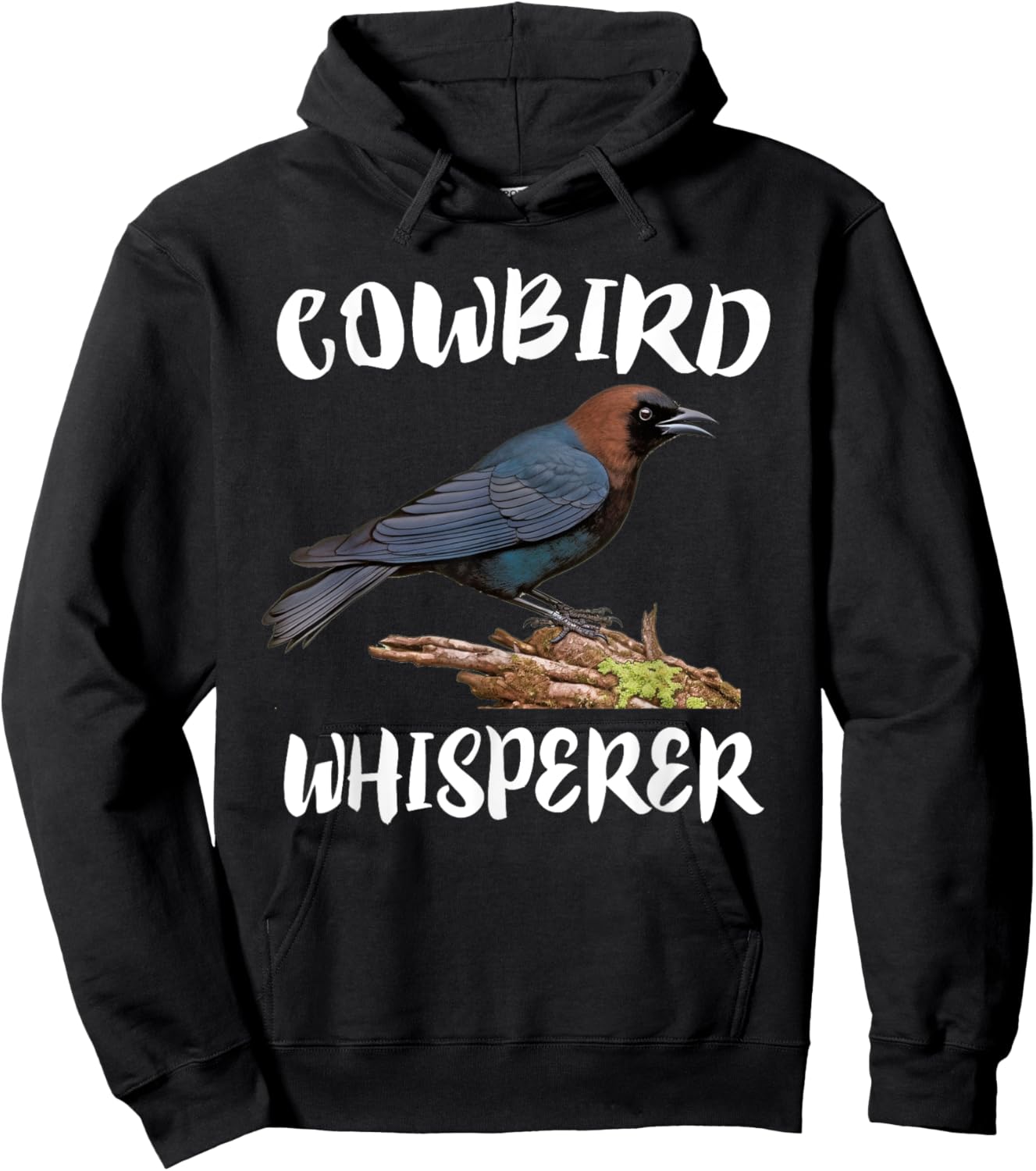 Cowbird Whisperer Bird Birding Hoodie - Hoodie | Black