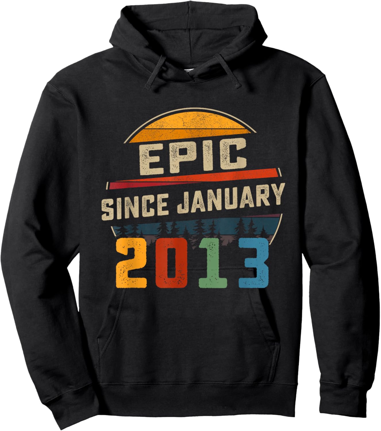 Epic Since January 2013 13rd Birthday Gift 13 Years Old Hoodie - Hoodie | Black