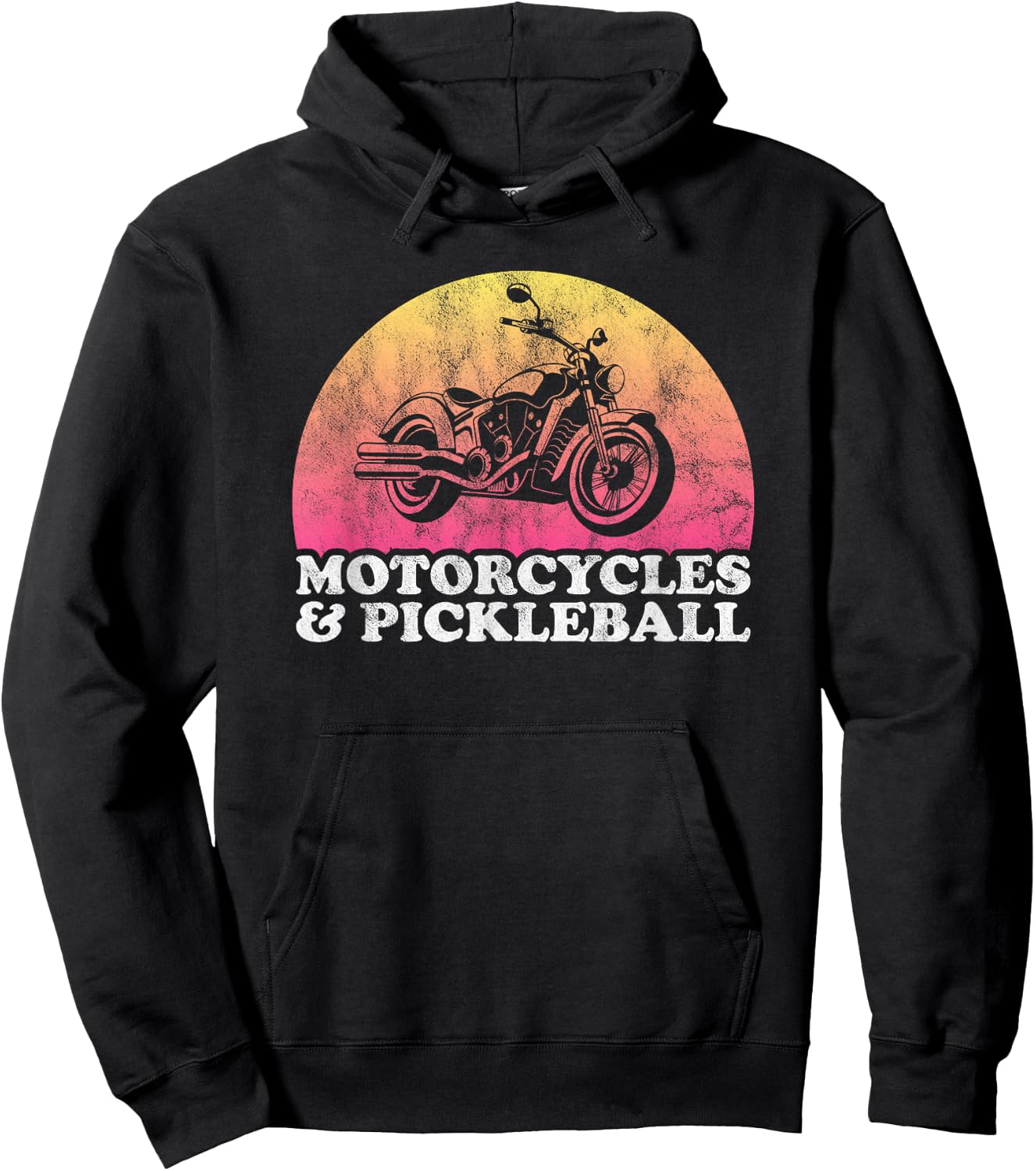 Motorcycle and Pickleball Motorcycles Hoodie - Hoodie | Black