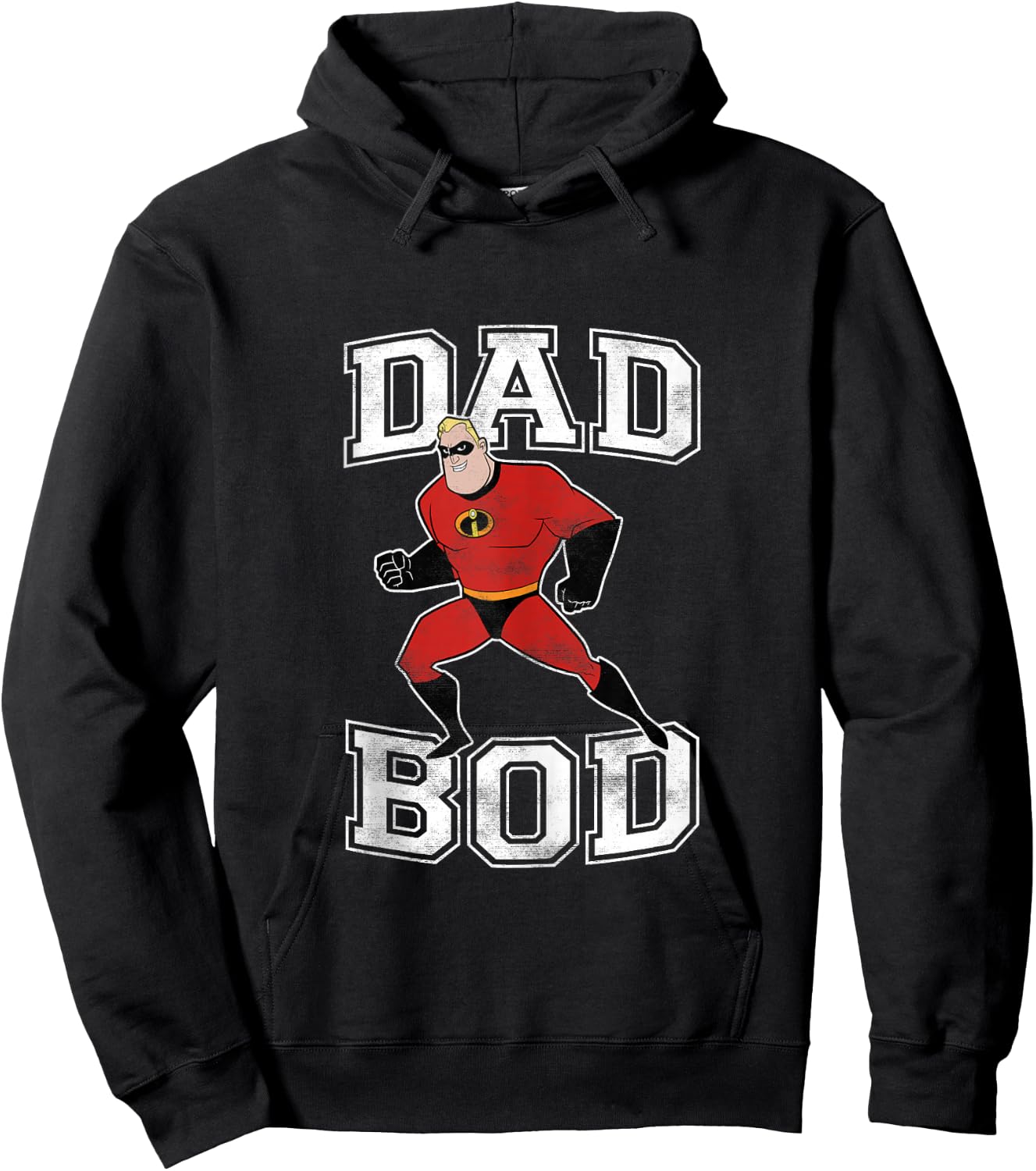 Disney Pixar Incredibles Mr. Incredible Dad Bod Portrait Hoodie - Hoodie | Black