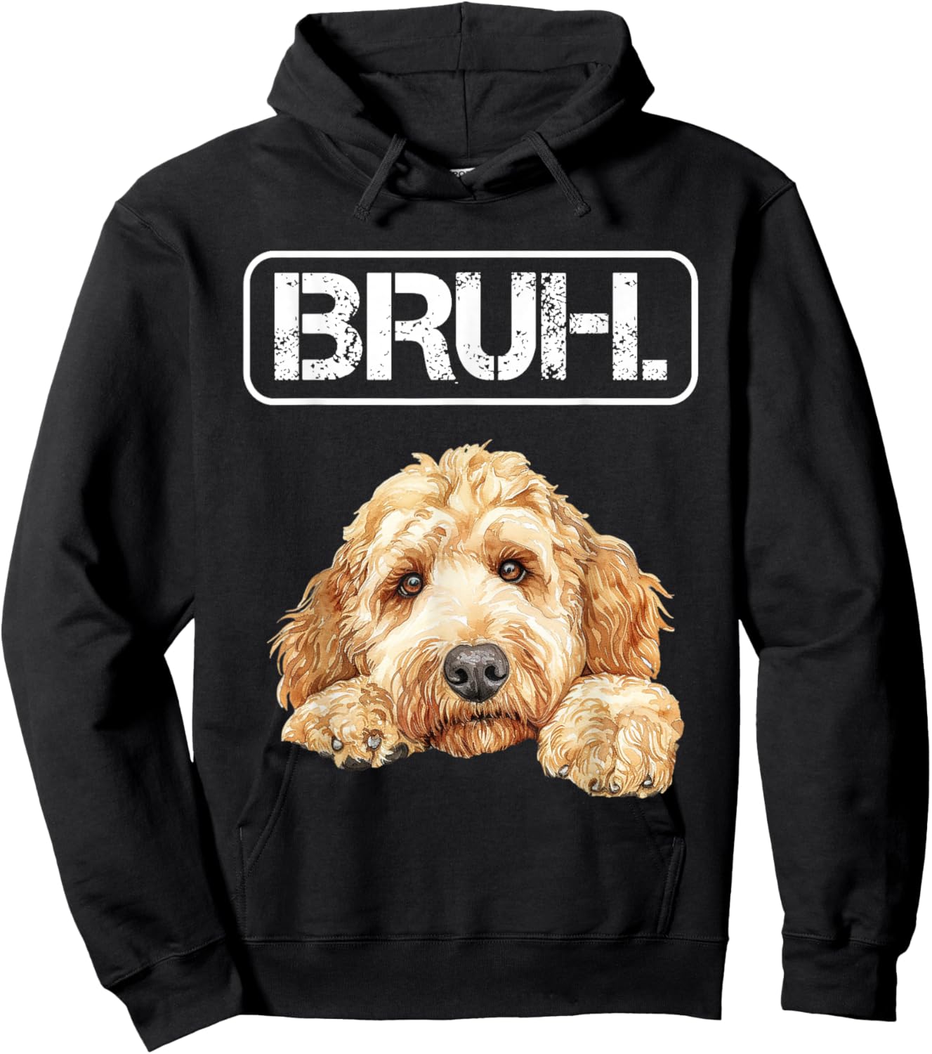 Goldendoodle Bruh Funny Dog Lover Hoodie - Hoodie | Black