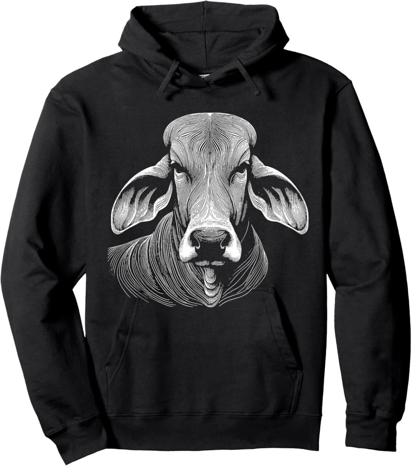 Fingerprint Cow Farmer Breeder - Brahman Cattle Hoodie - Hoodie | Black