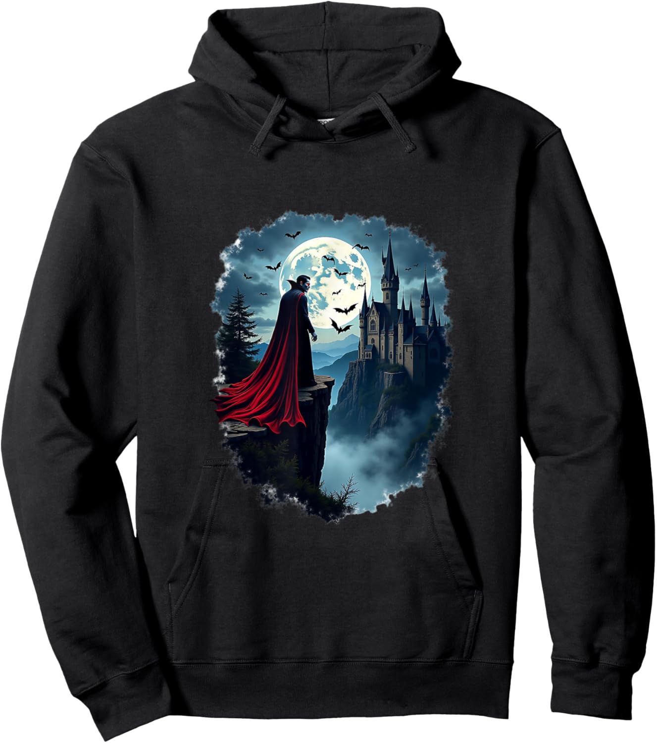 Gothic Tribute to Bram Stoker Dracula , Black, S Hoodie - Hoodie | Black