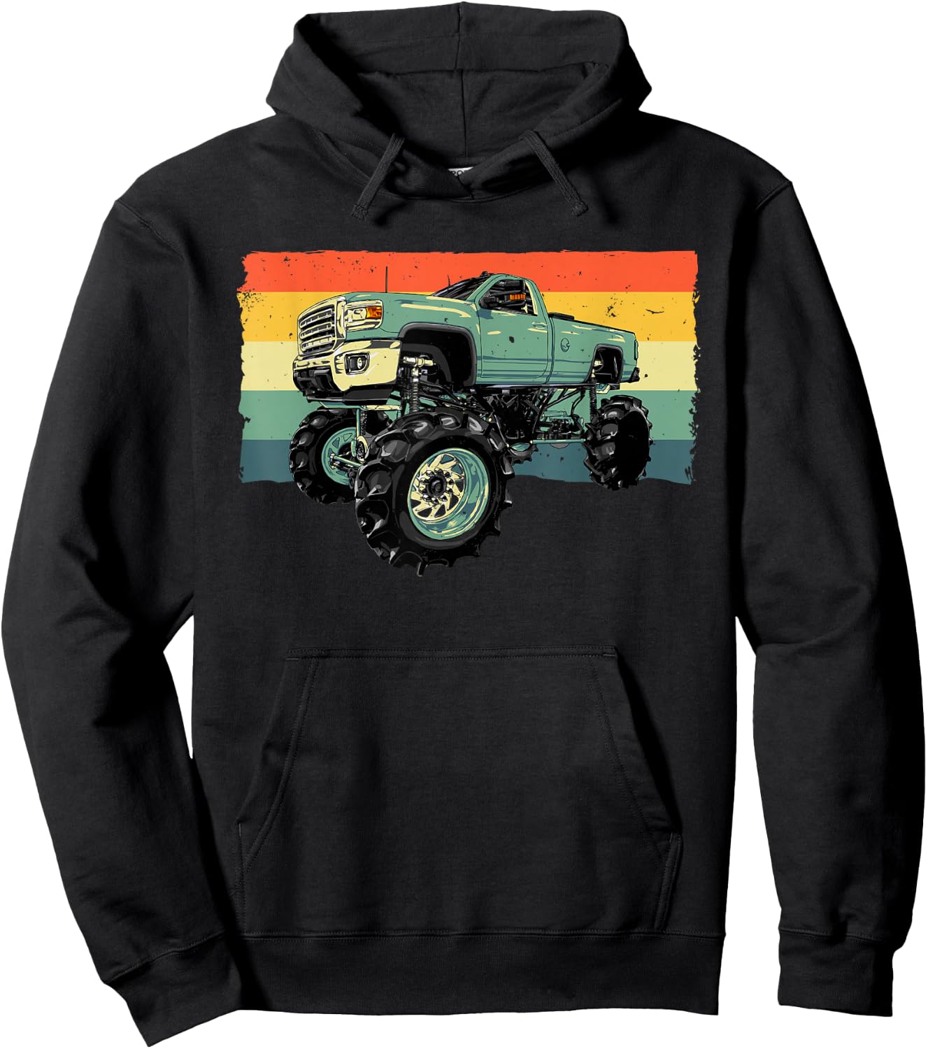 Cool Monster Truck Women Toddler Big Monster Trucks Hoodie - Hoodie | Black