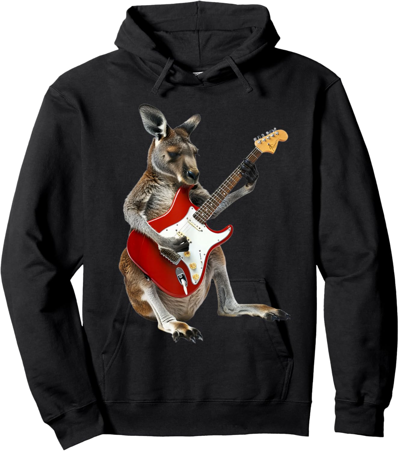 Kangaroo Guitar Hoodie - Hoodie | Black