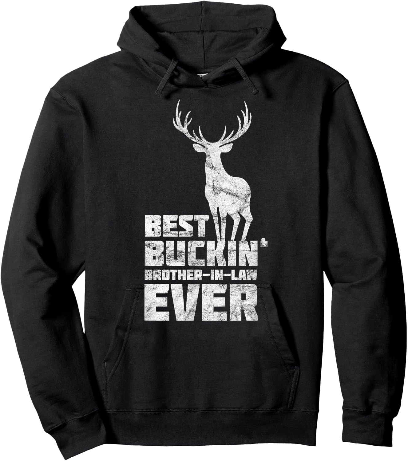 Awesome Best Buckin Brother-In-Law Bucking Deer Hunting Hoodie - Hoodie | Black