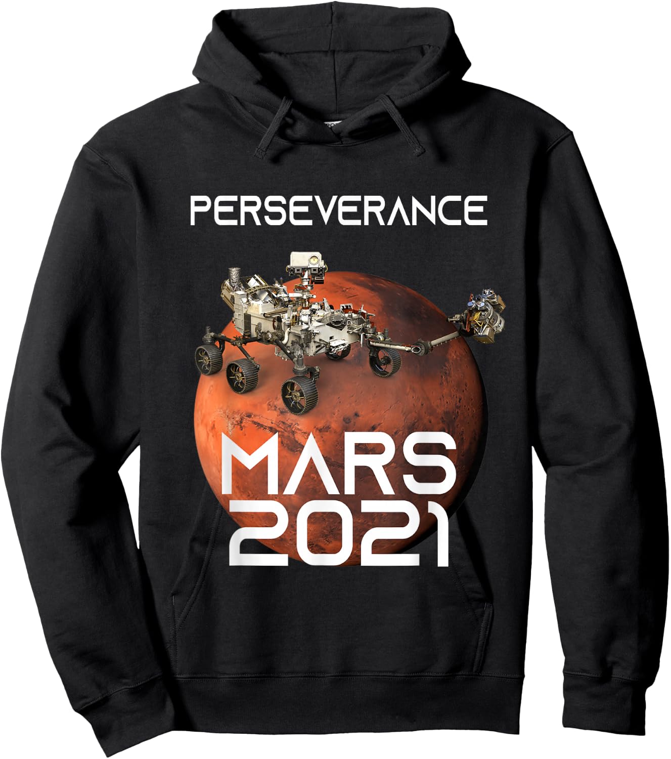 Perseverance Mars Rover Landing 2021 Nasa Mission Hoodie - Hoodie | Black