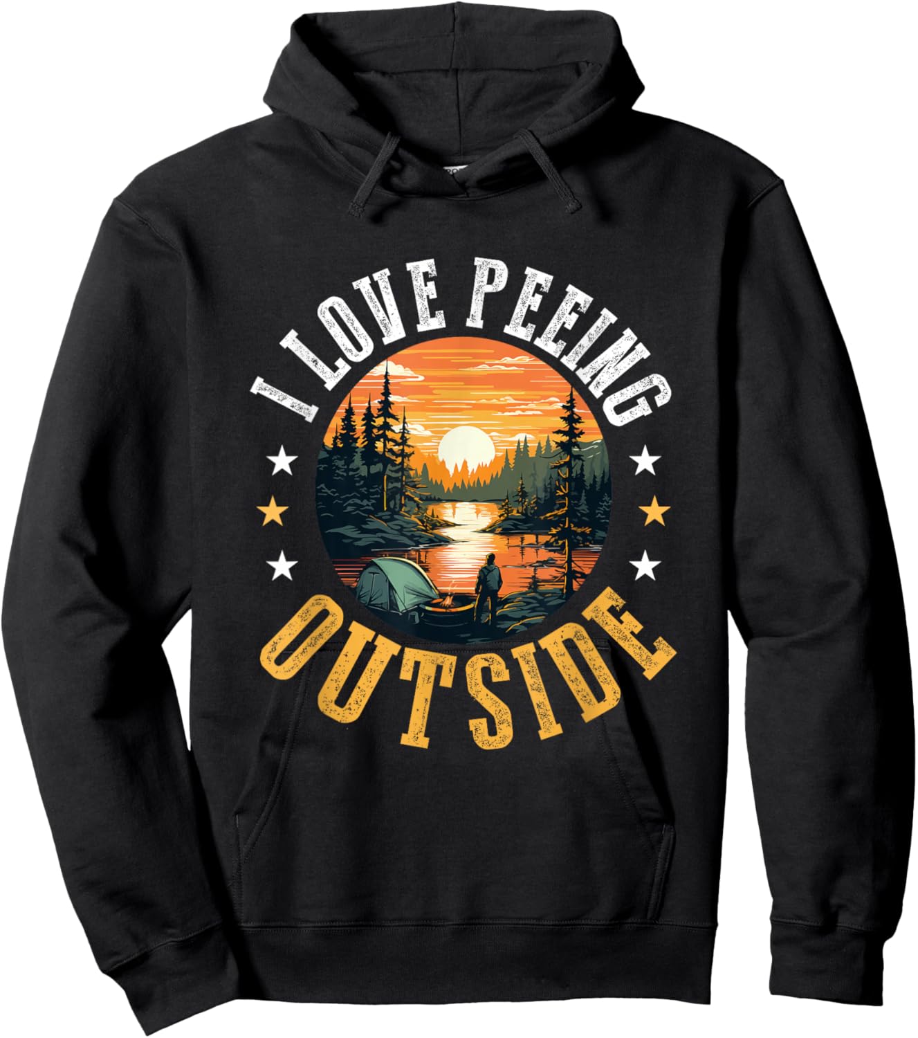 Camping Tent I Love Peeing Outside Hoodie - Hoodie | Black