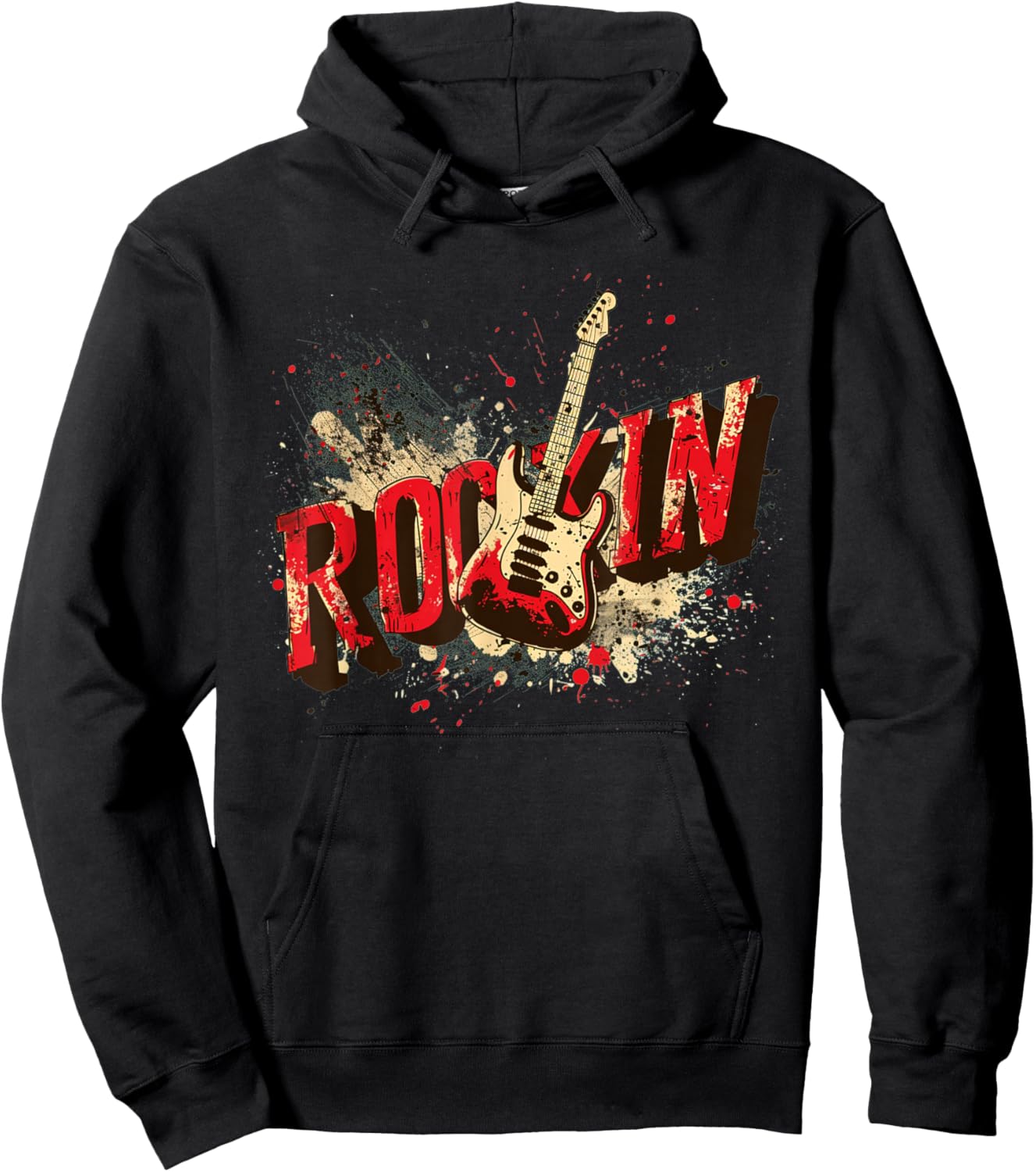 Rock'n Roll Gitarren-Outfit Hoodie - Hoodie | Black