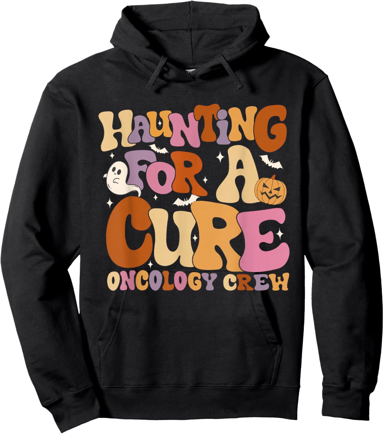 Haunting For A Cure Oncology Crew Halloween Pedi Onc Crew Hoodie - Hoodie | Black