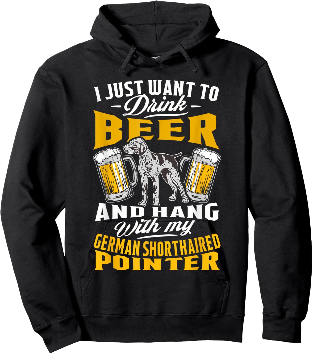 German Shorthaired Pointer Gifts German Shorthair Pointer Hoodie - Hoodie | Black