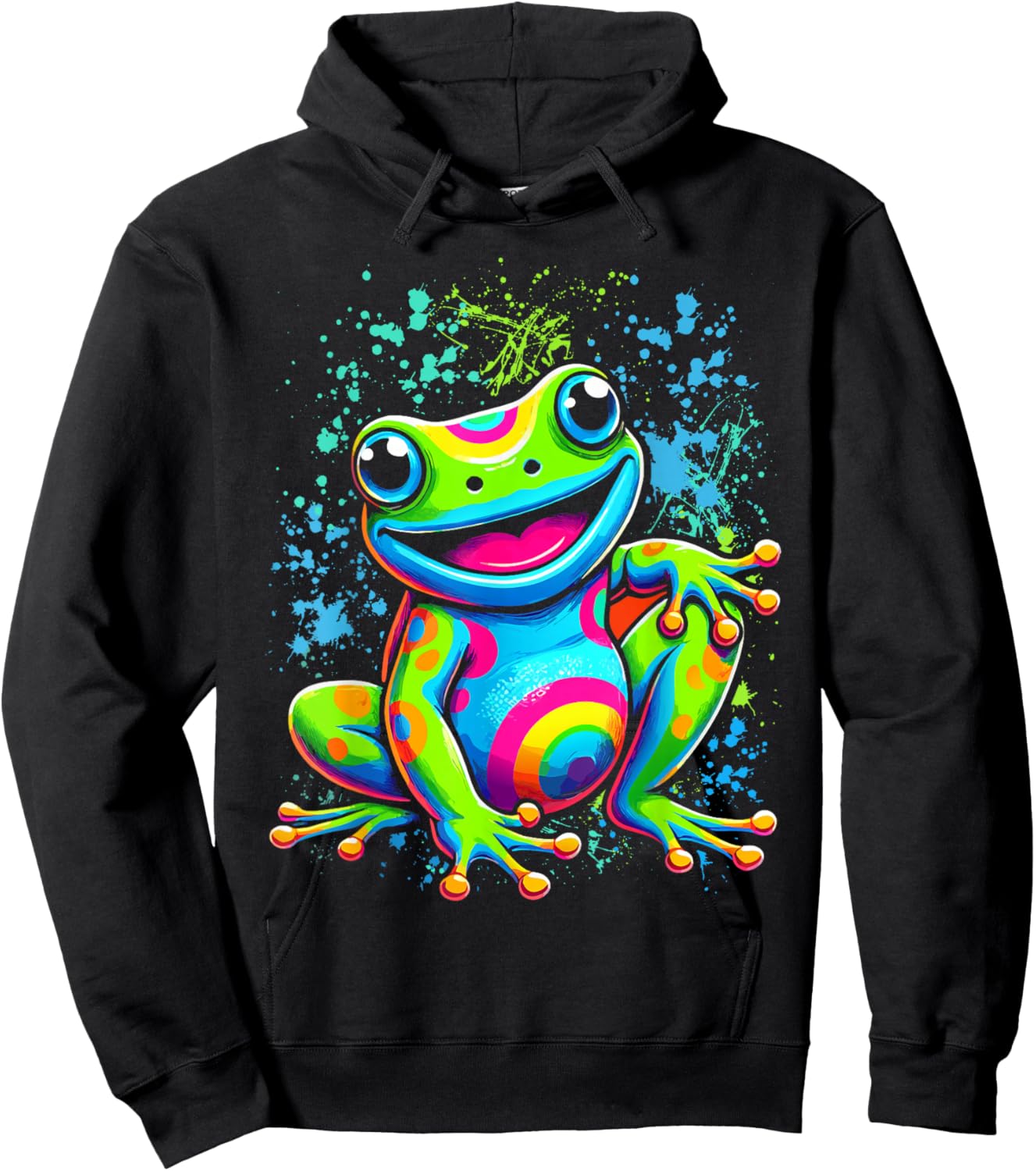 Cool Peace Frog Tie Dye For Boys And Girls Hoodie - Hoodie | Black