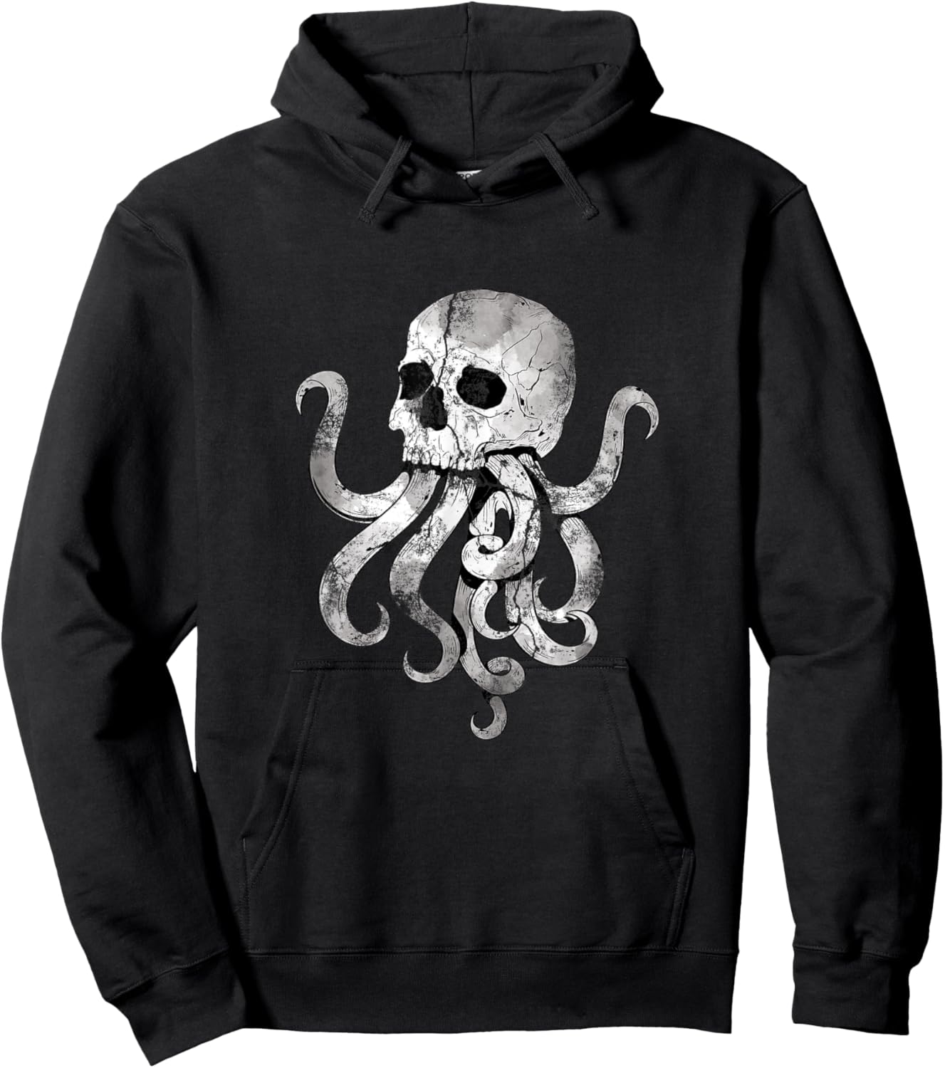 Sea Monster Kraken Gift Predator Skull Octopus Hoodie - Hoodie | Black