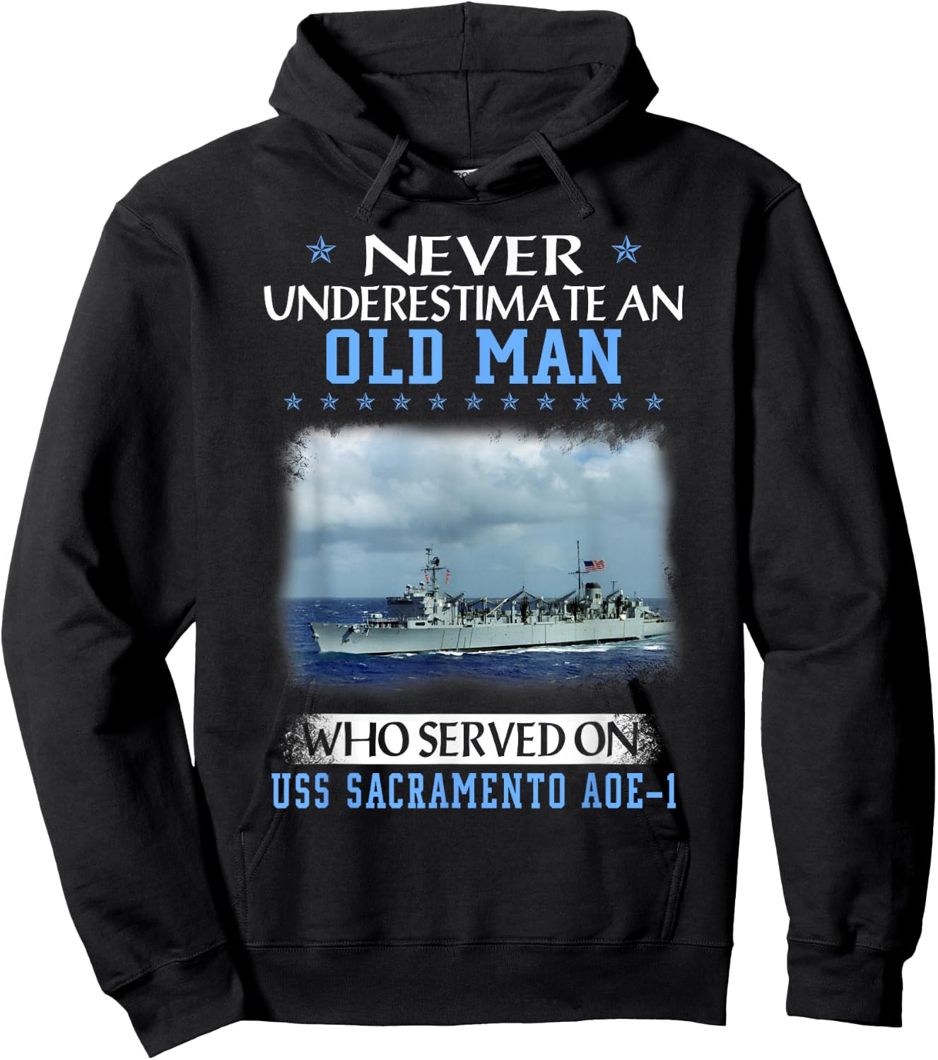 USS Sacramento AOE-1 Veterans Day Father Day Gift Hoodie - Hoodie | Black