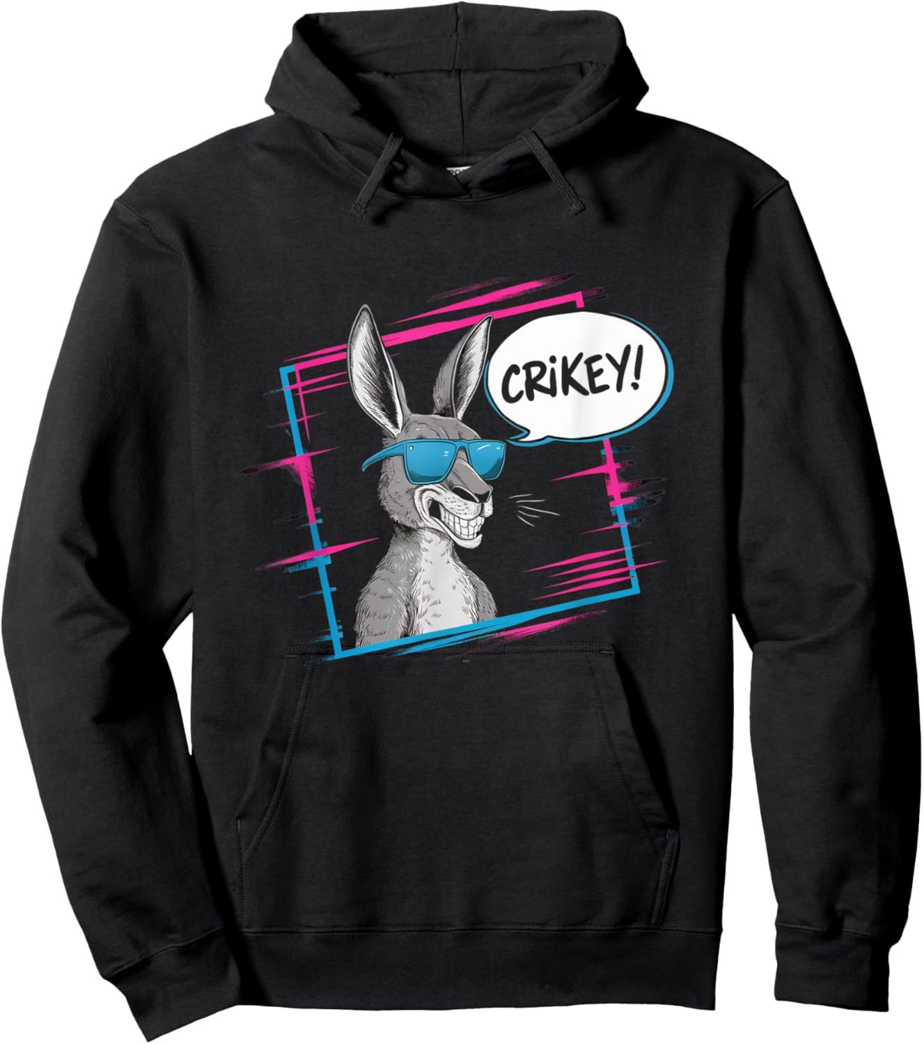 Crikey Australian Slang Product Funny Aussie Slang Down Hoodie - Hoodie | Black