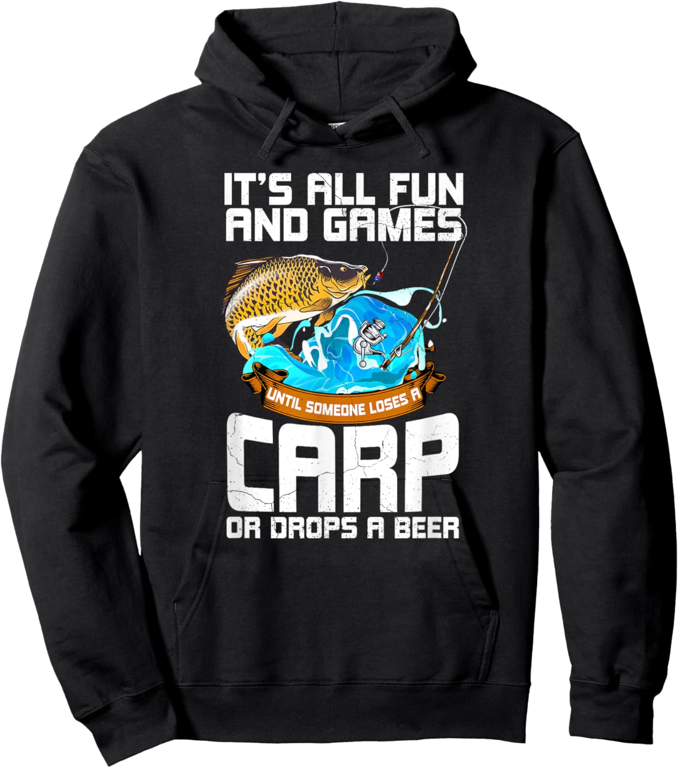 All Fun And Games Until Someone Loses Funny Carp Fishing Men Hoodie - Hoodie | Black